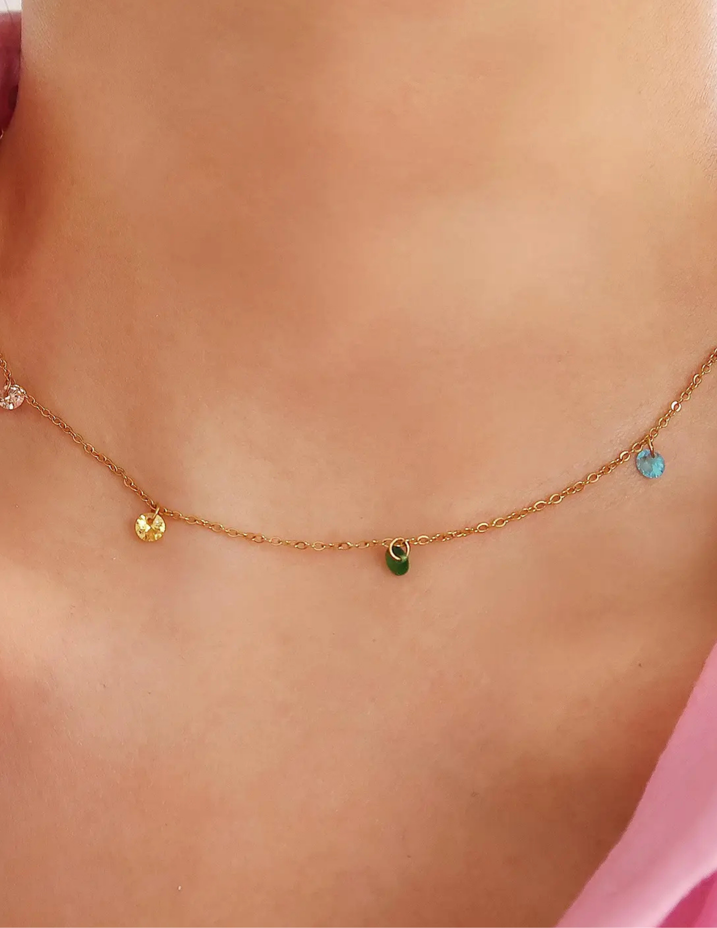 Ariana 18K Non-Tarnish Petite Cz Chain Necklace - Tres Chic Boutique
