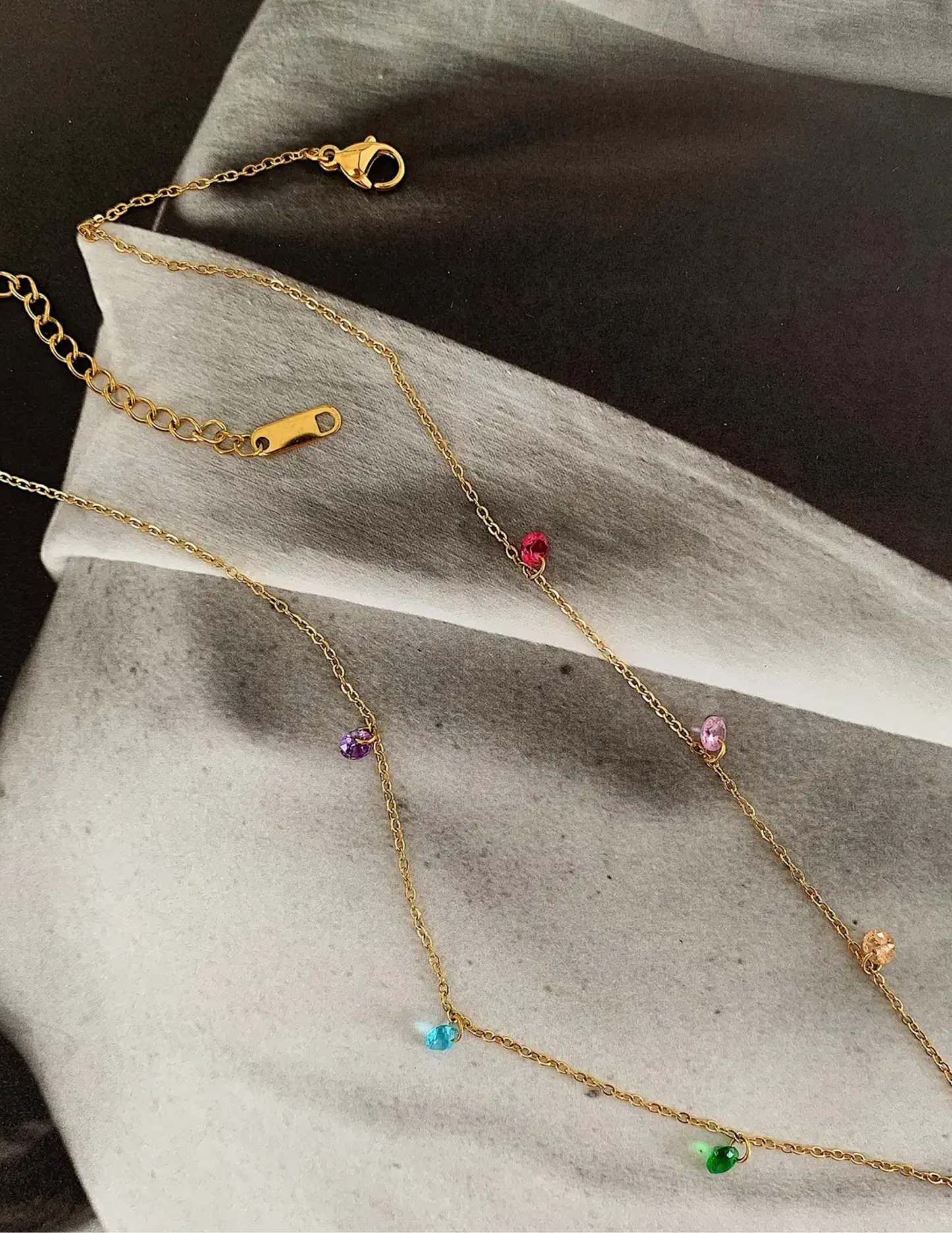Ariana 18K Non-Tarnish Petite Cz Chain Necklace - Tres Chic Boutique