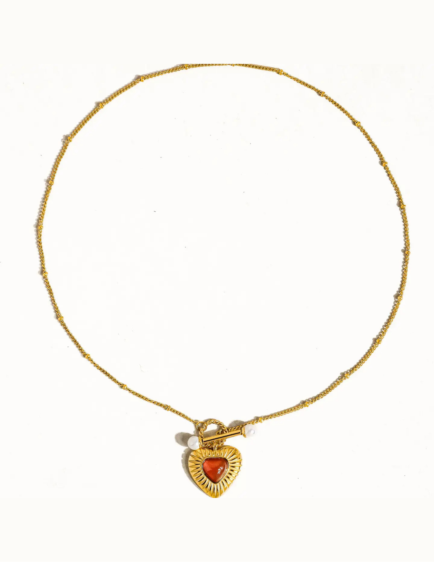 Havana 18K Non-Tarnish Vintage Heart Chain Necklace - Tres Chic Boutique