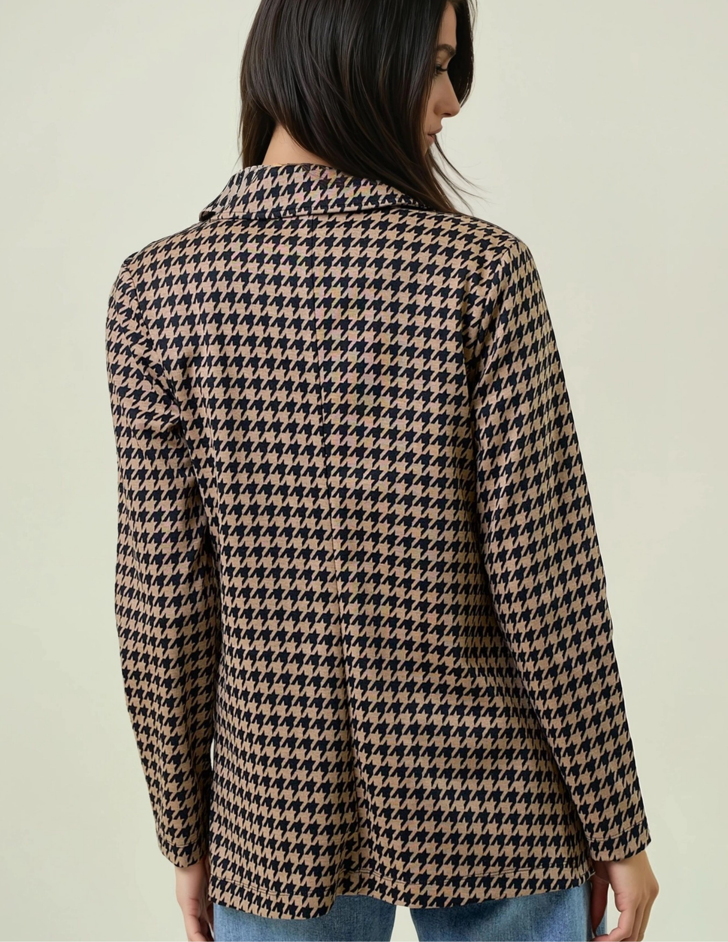 Houndstooth Jacquard Blazer