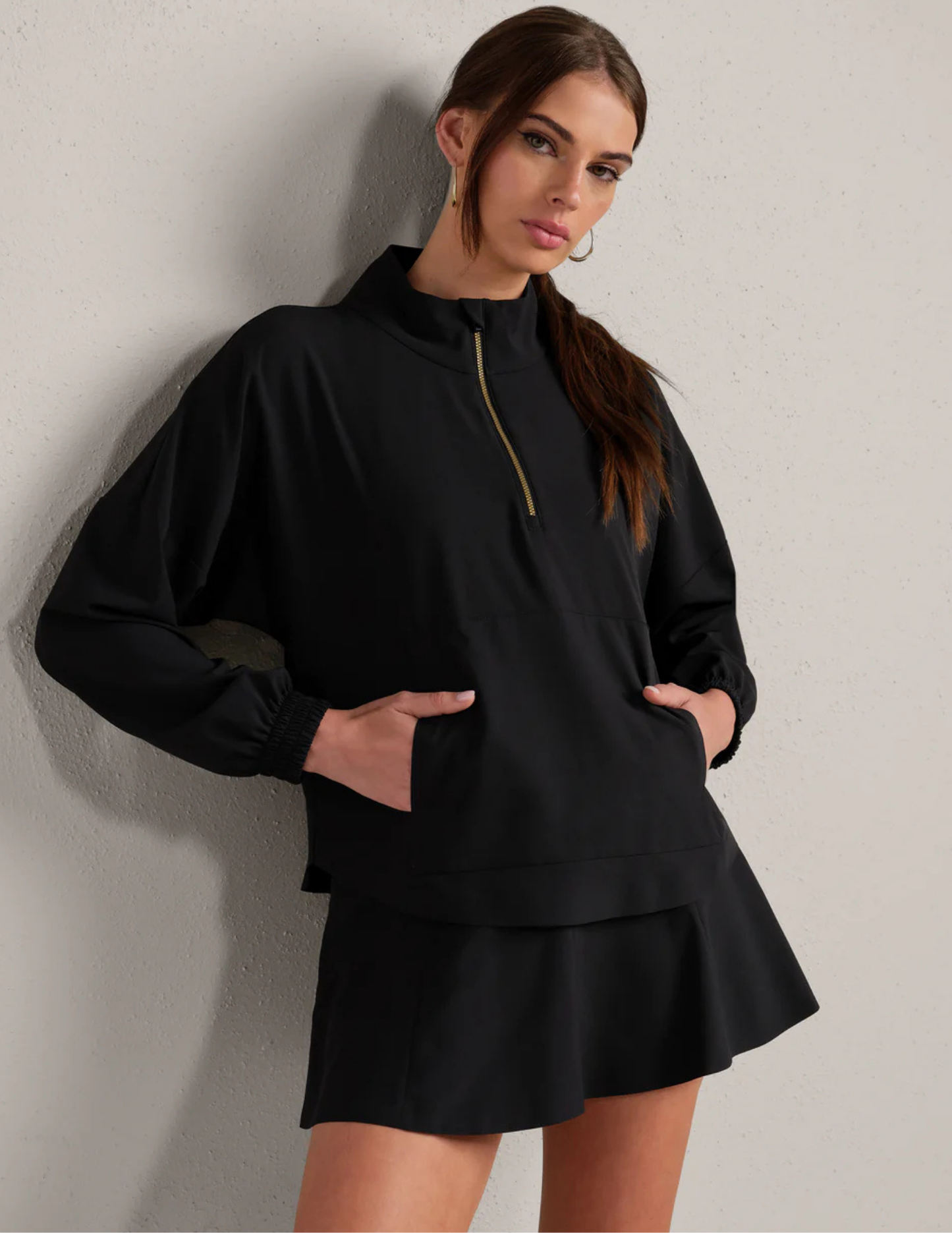 Rhone Apparel- Mirage Anorak- Black - Tres Chic Boutique