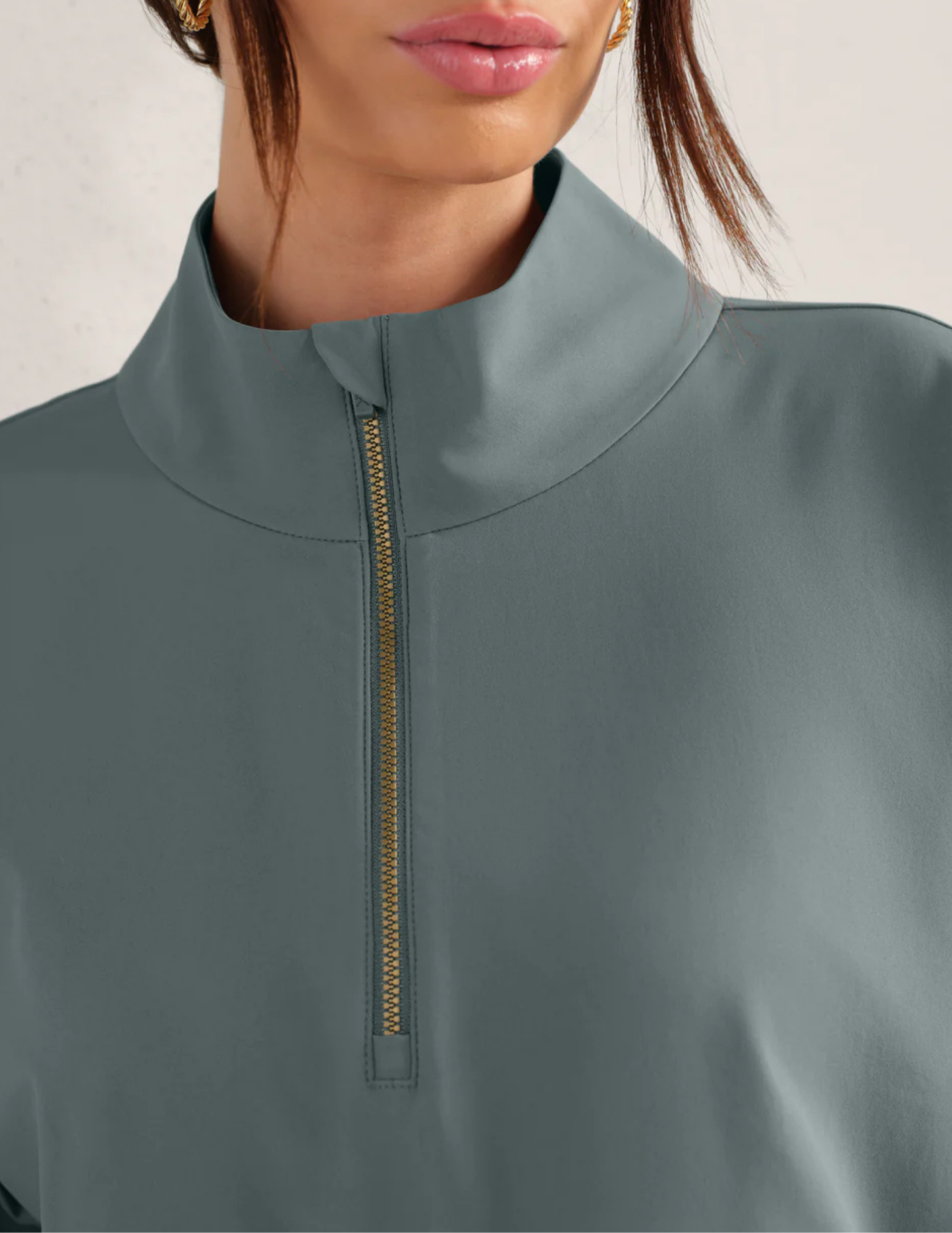 Rhone Apparel- Mirage Anorak- Green Smoke - Tres Chic Boutique