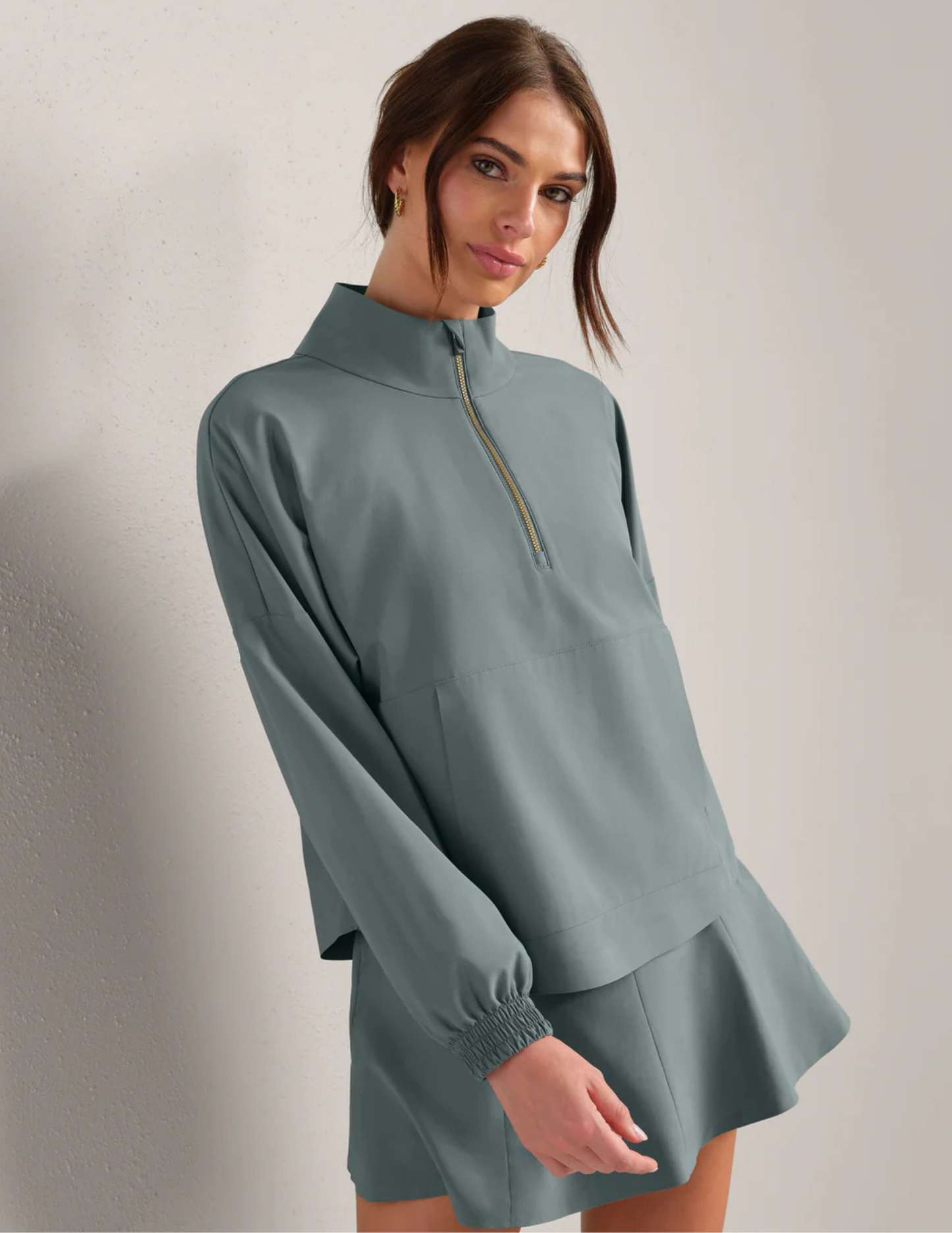 Rhone Apparel- Mirage Anorak- Green Smoke - Tres Chic Boutique