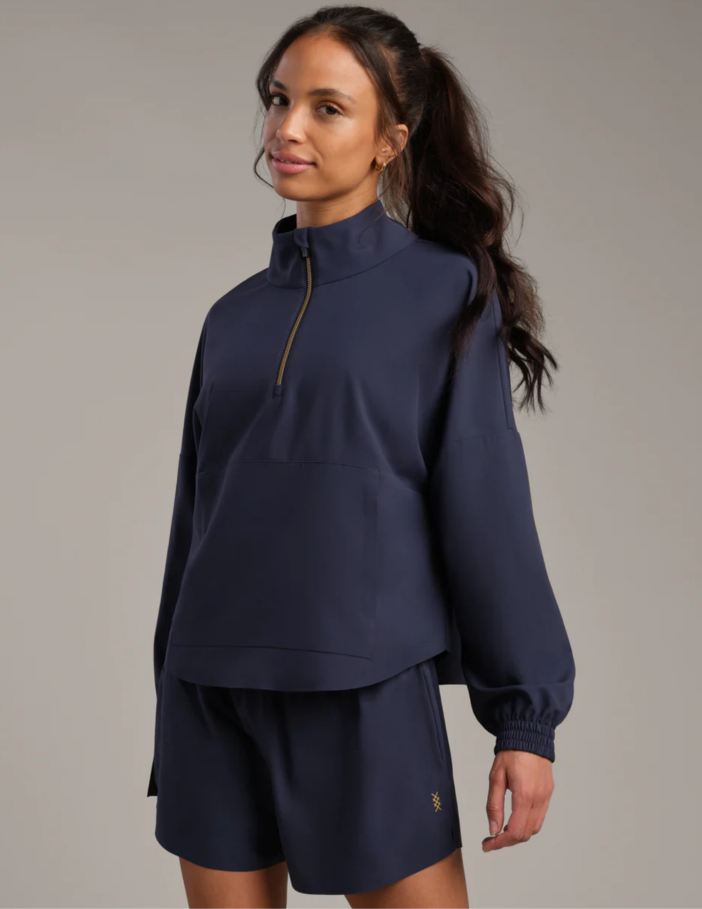 Rhone Apparel- Mirage Anorak- Navy Blue - Tres Chic Boutique