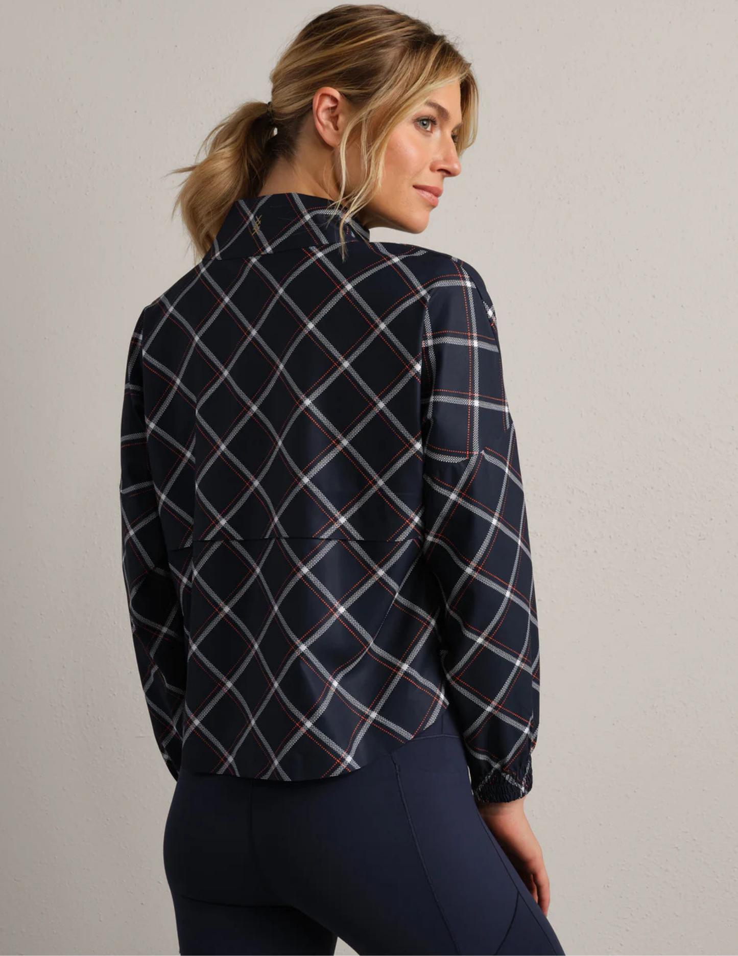 Rhone Apparel- Mirage Anorak- Navy Blue Windowpane - Tres Chic Boutique