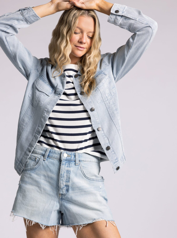 Jackie Jacket- Callie Wash - Tres Chic Boutique