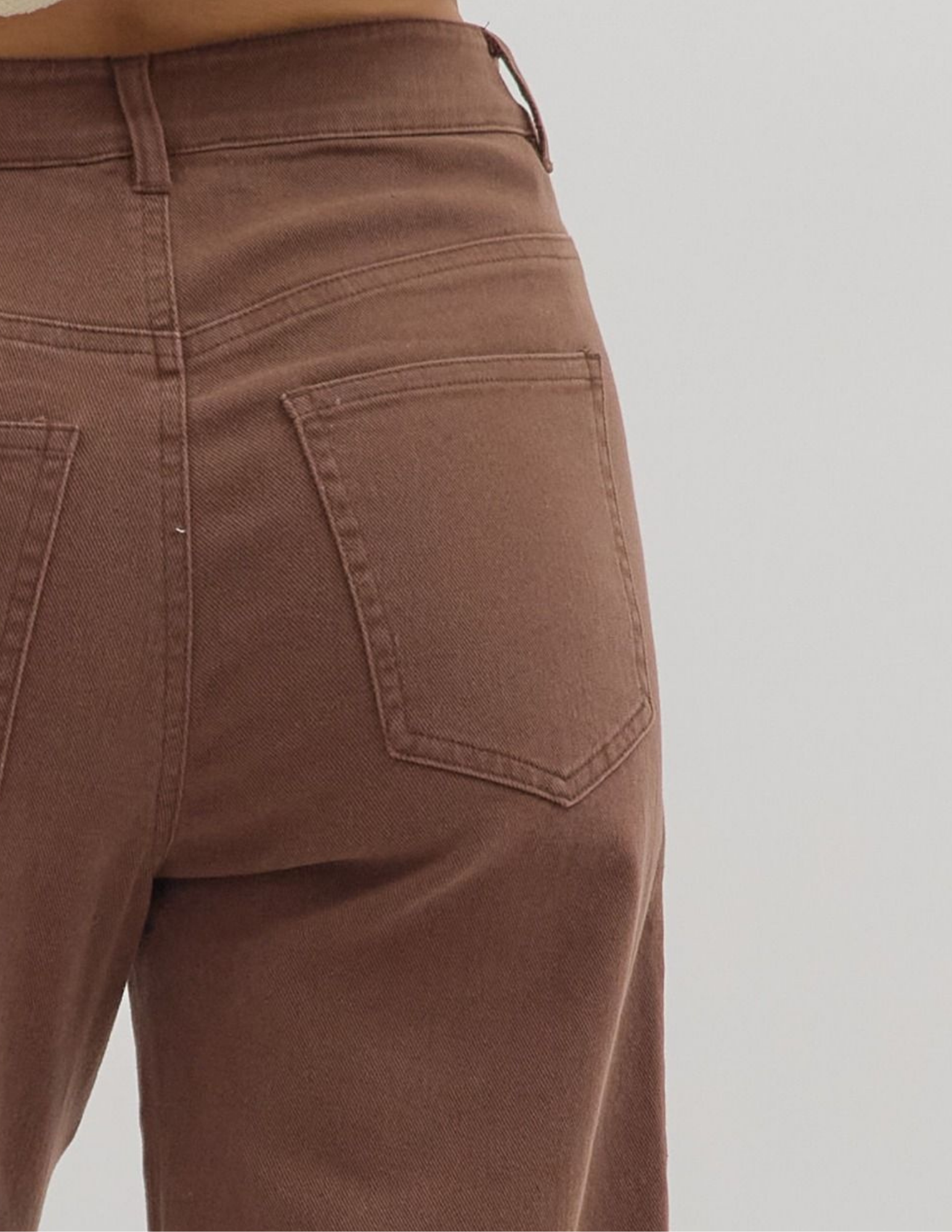 Chocolate Mid Rise Ankle Pant - Tres Chic Boutique