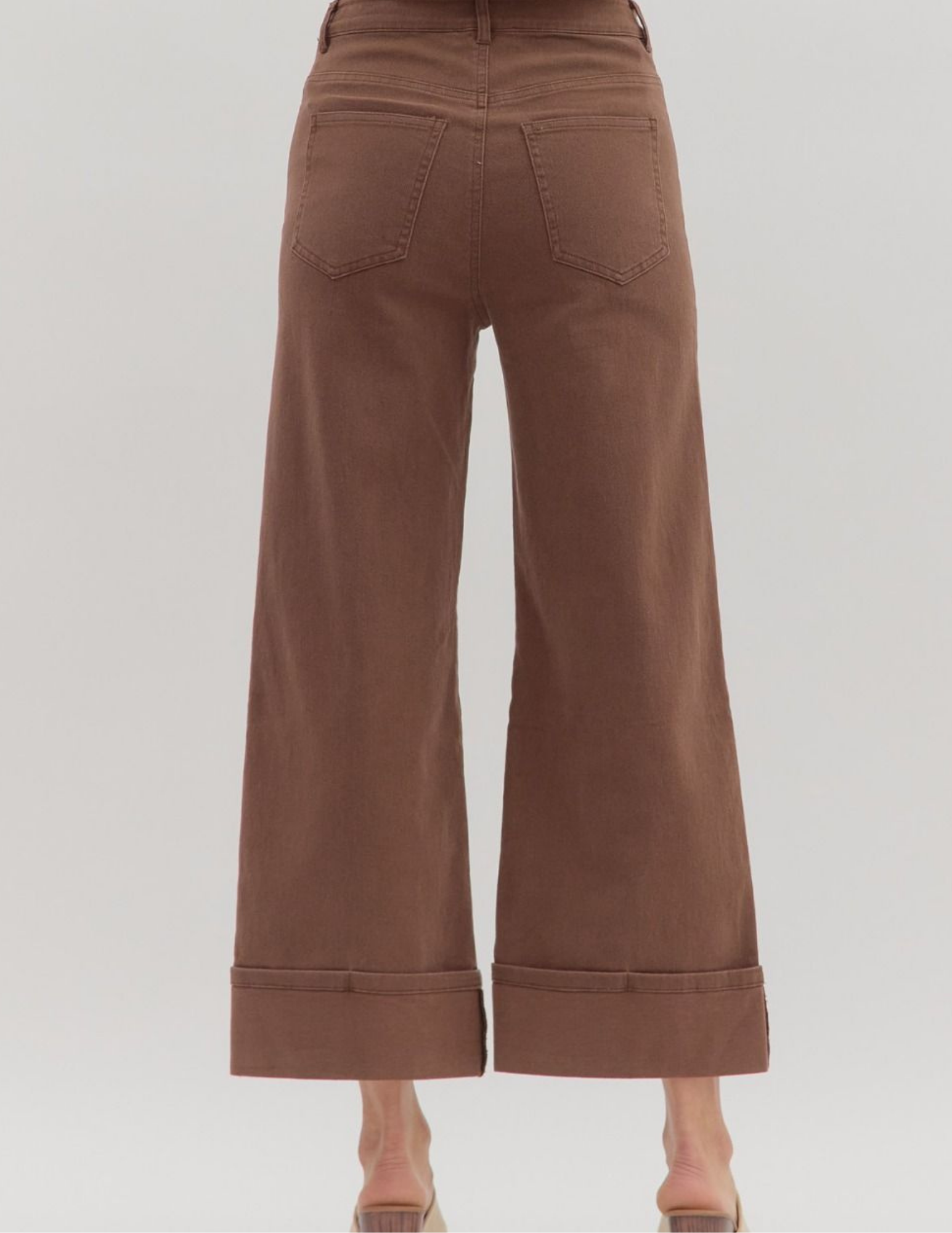 Chocolate Mid Rise Ankle Pant - Tres Chic Boutique