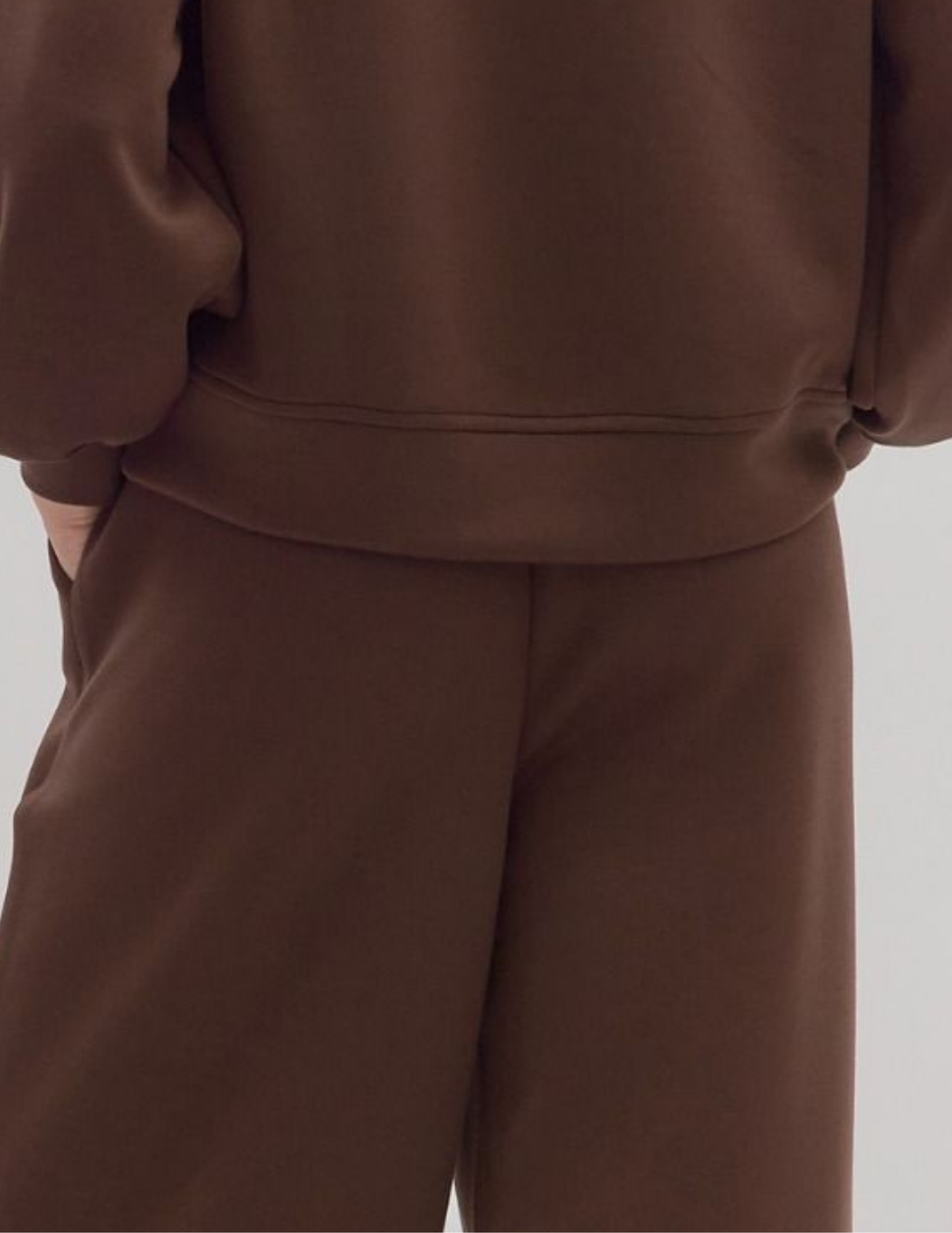 Knit Draw String Pant- Espresso