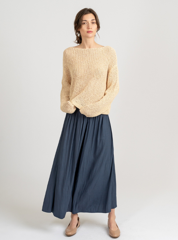 Navy Lightweight Wide Leg Palazzo Pants - Tres Chic Boutique