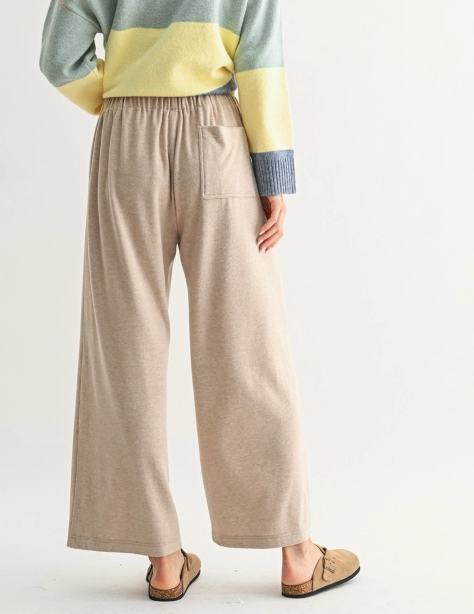 Soft-Touch Knit Pants- Taupe - Tres Chic Boutique
