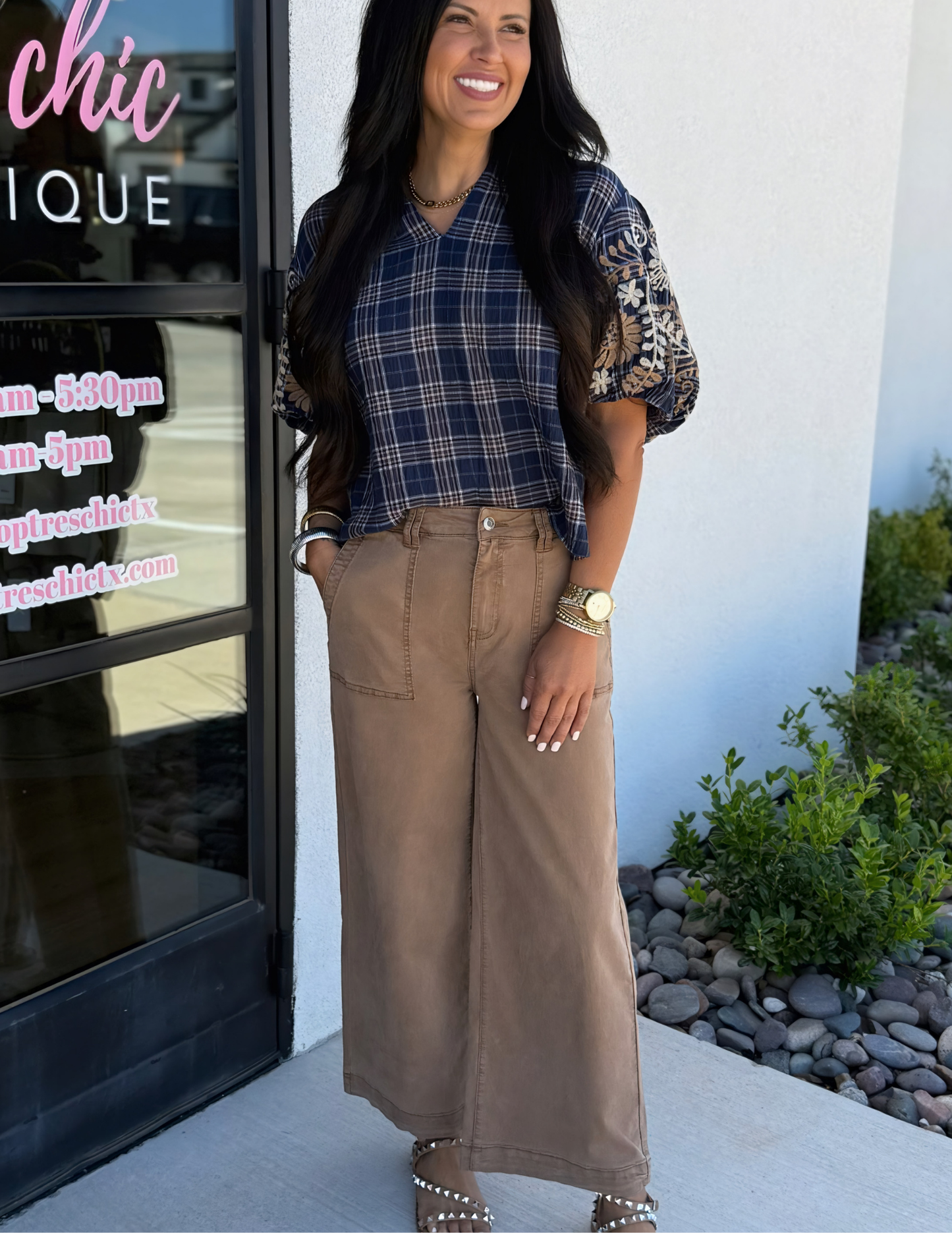 Loretta Pants- Toffee - Tres Chic Boutique