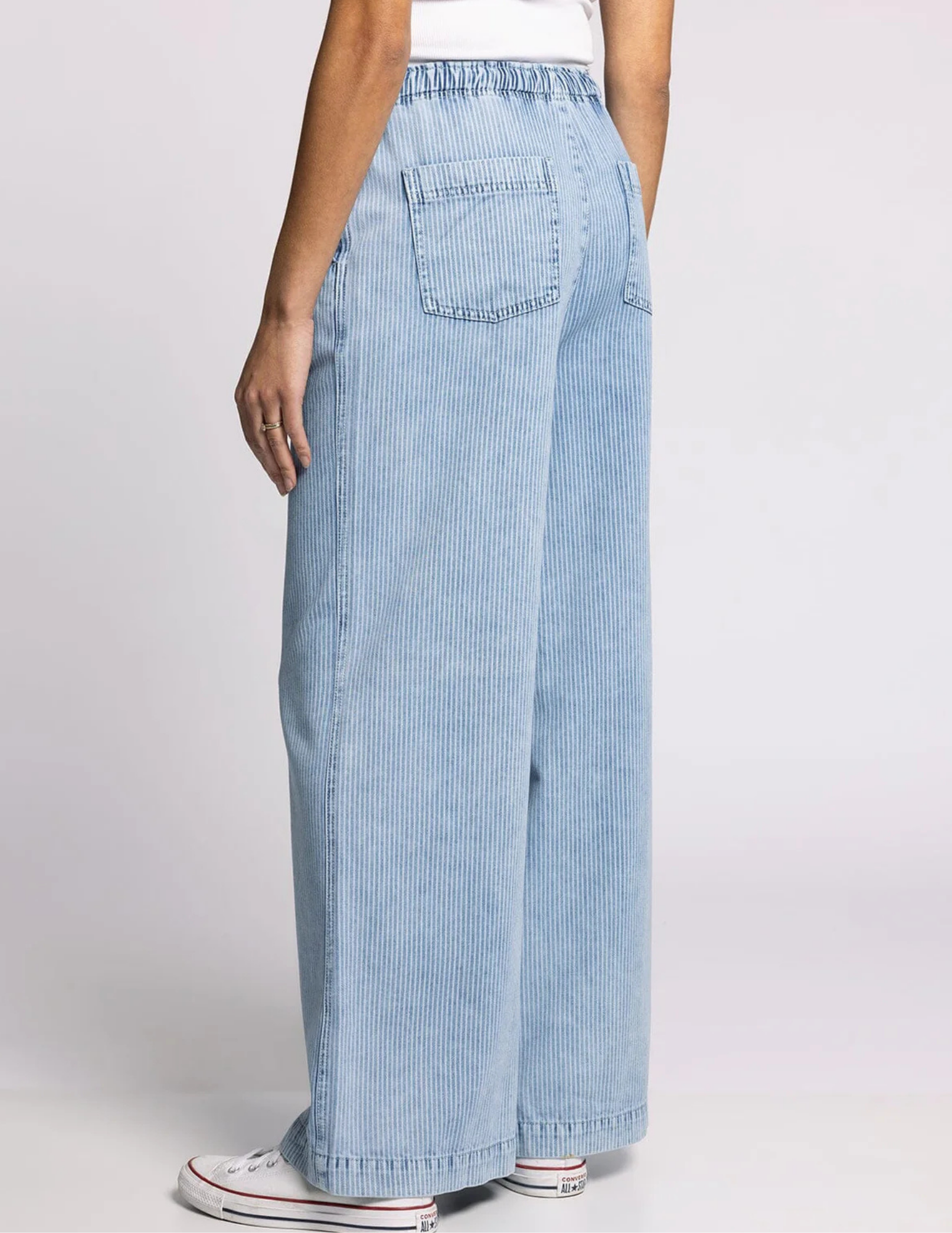 Norman Pants - Washed Indigo Stripe - Tres Chic Boutique