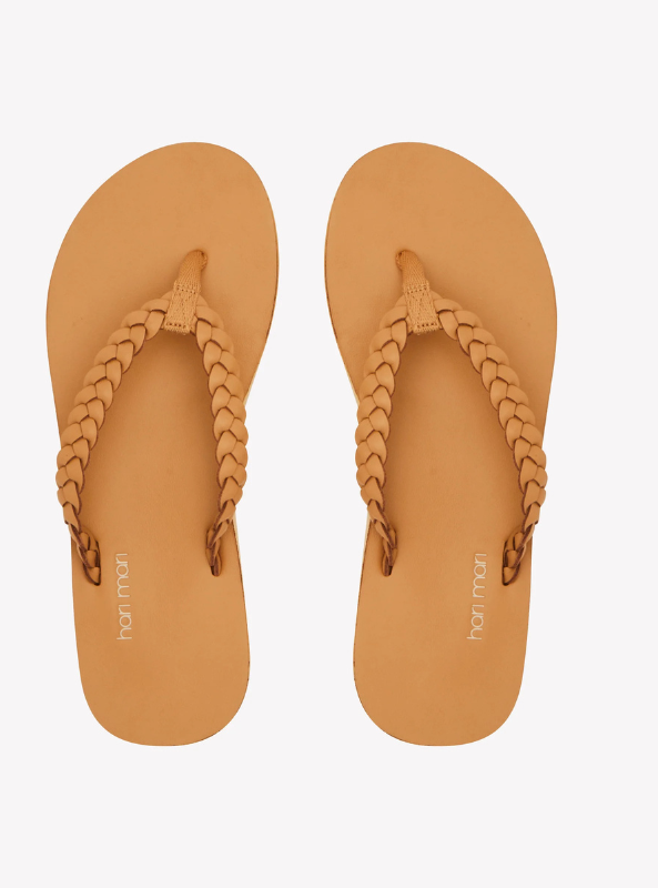 Hari Mari- Meadows Braided Flip Flops- Hazelnut - Tres Chic Boutique