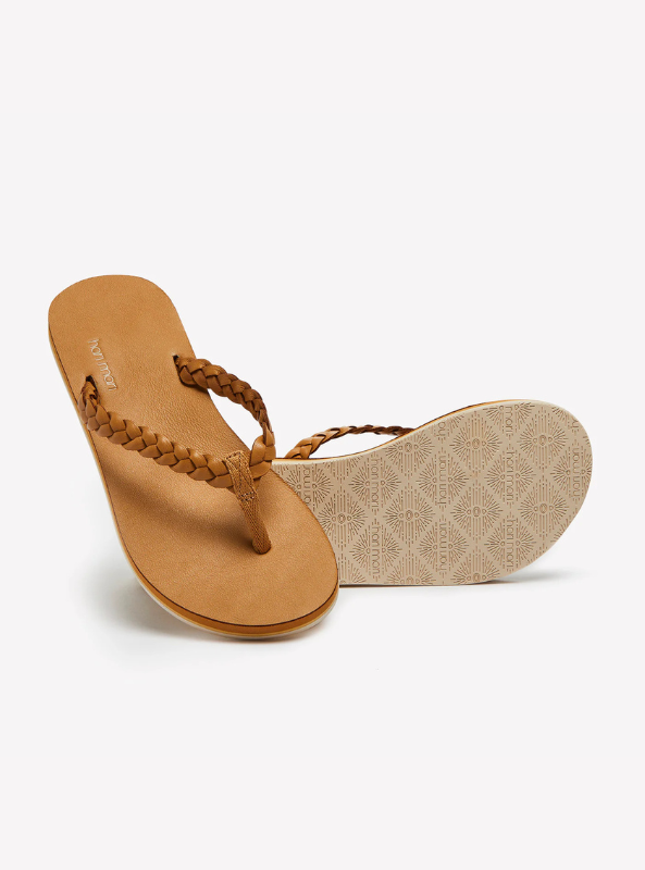 Hari Mari- Meadows Braided Flip Flops- Hazelnut - Tres Chic Boutique