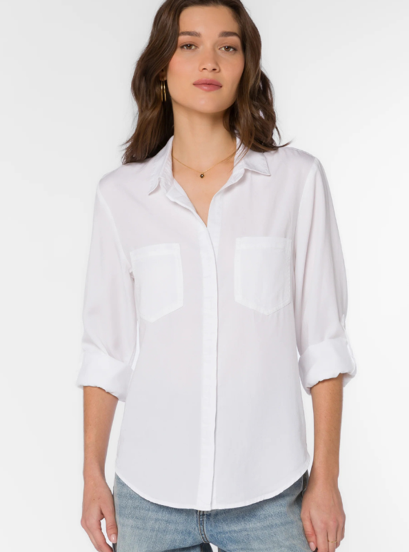 Riley Optic White Top - Tres Chic Boutique