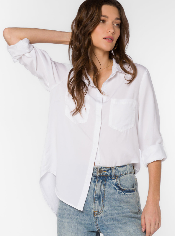 Riley Optic White Top - Tres Chic Boutique