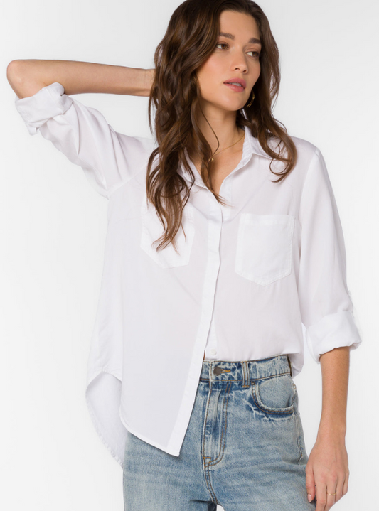 Riley Optic White Top - Tres Chic Boutique