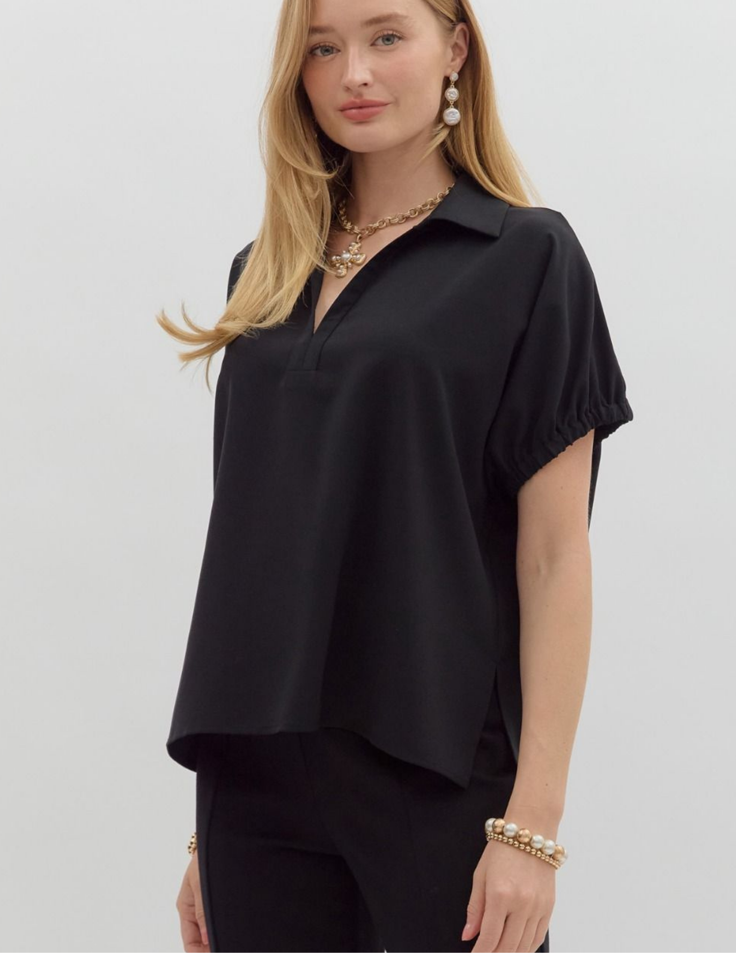 Solid Go To Tunic- Black - Tres Chic Boutique
