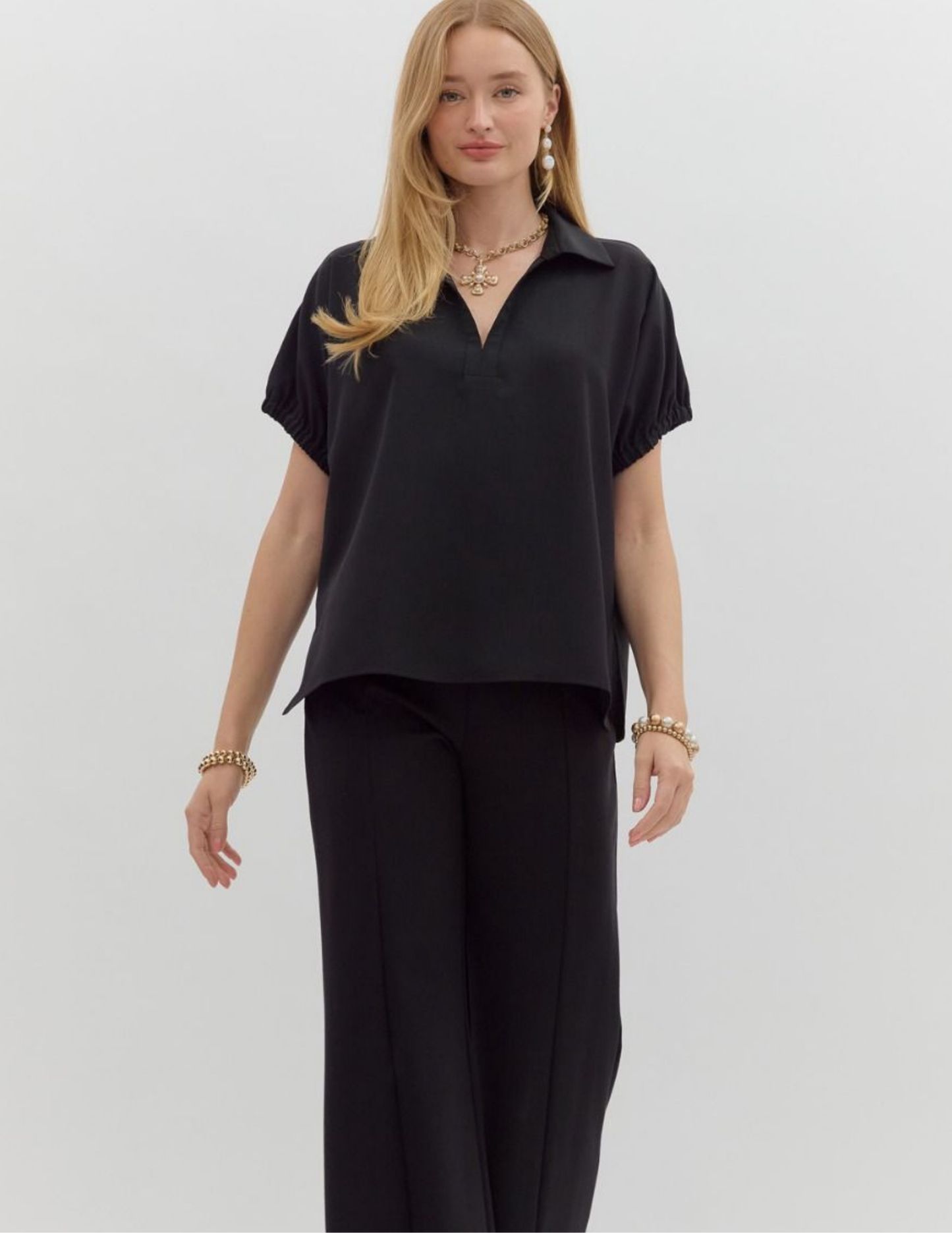Solid Go To Tunic- Black - Tres Chic Boutique