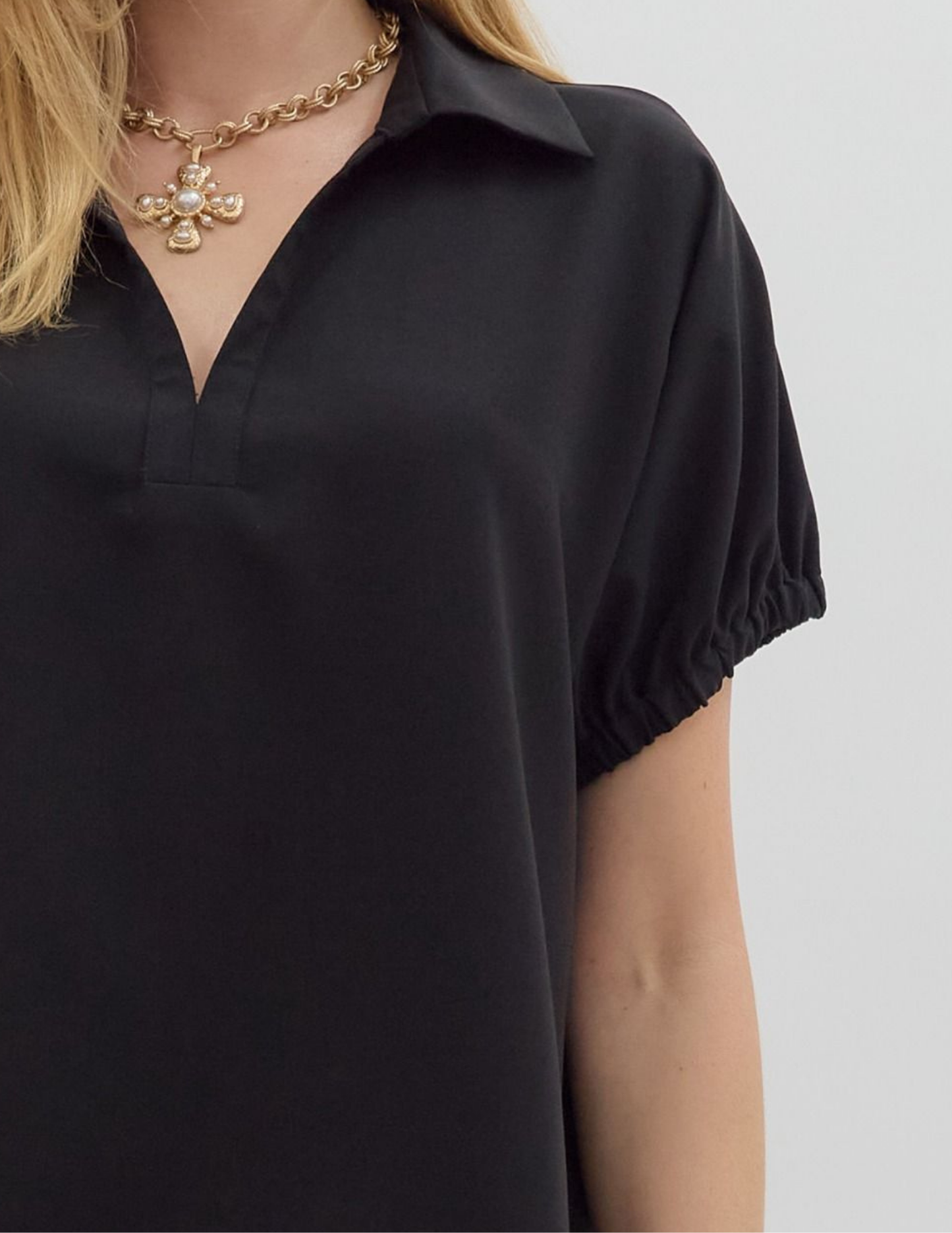 Solid Go To Tunic- Black - Tres Chic Boutique
