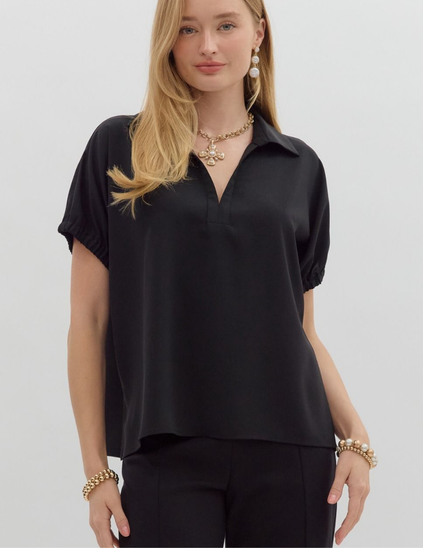 Solid Go To Tunic- Black - Tres Chic Boutique