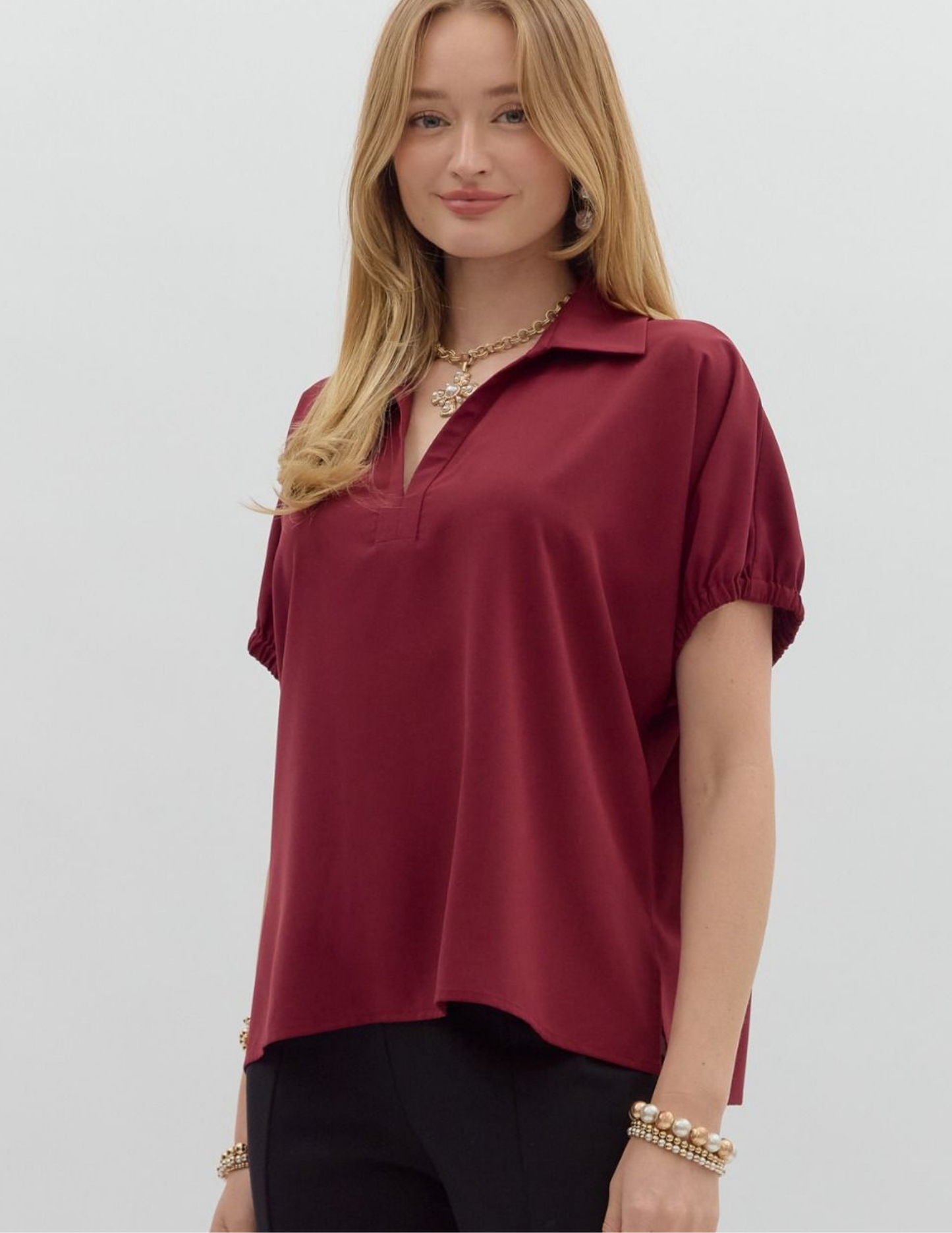 Solid Go To Tunic- Burgundy - Tres Chic Boutique