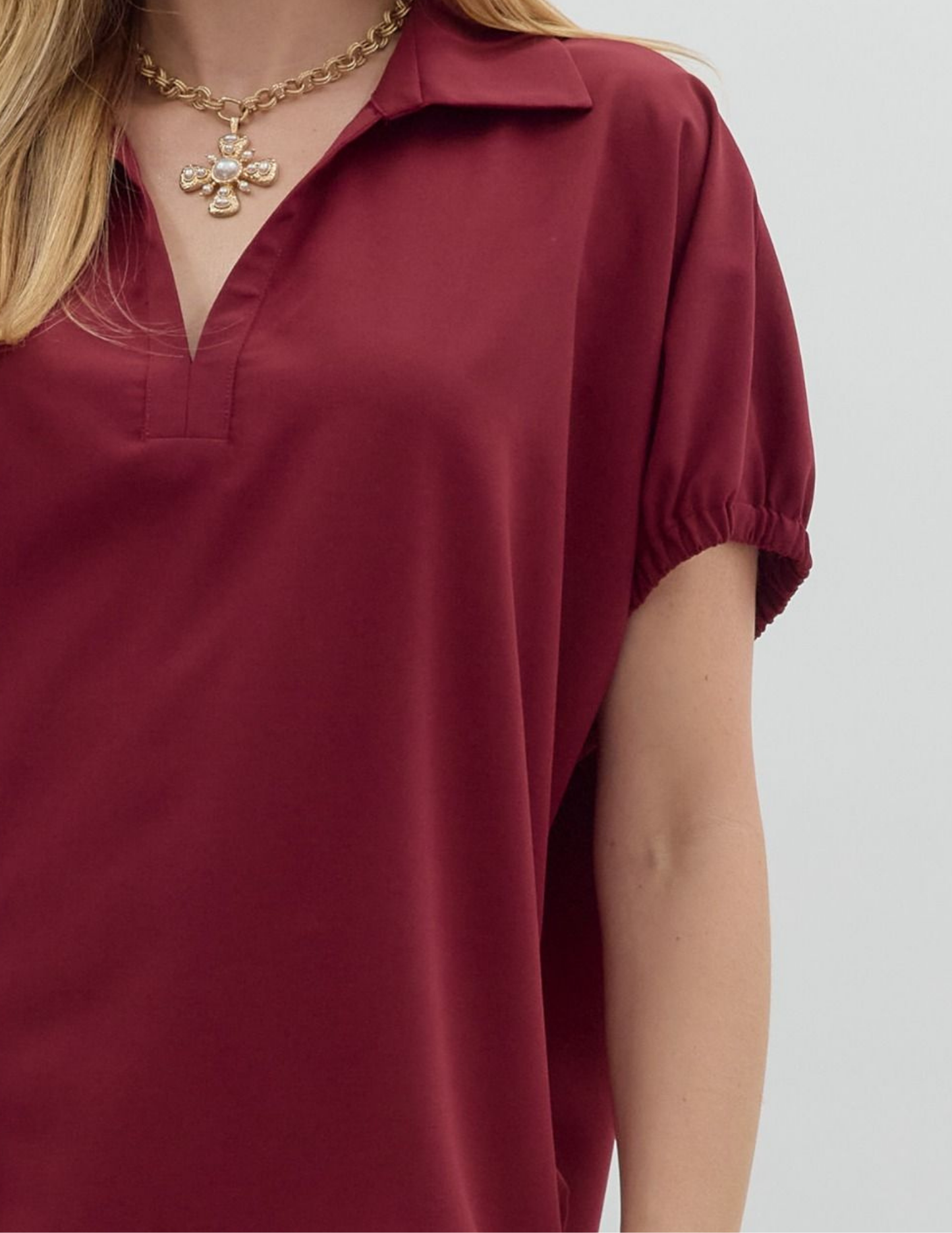 Solid Go To Tunic- Burgundy - Tres Chic Boutique