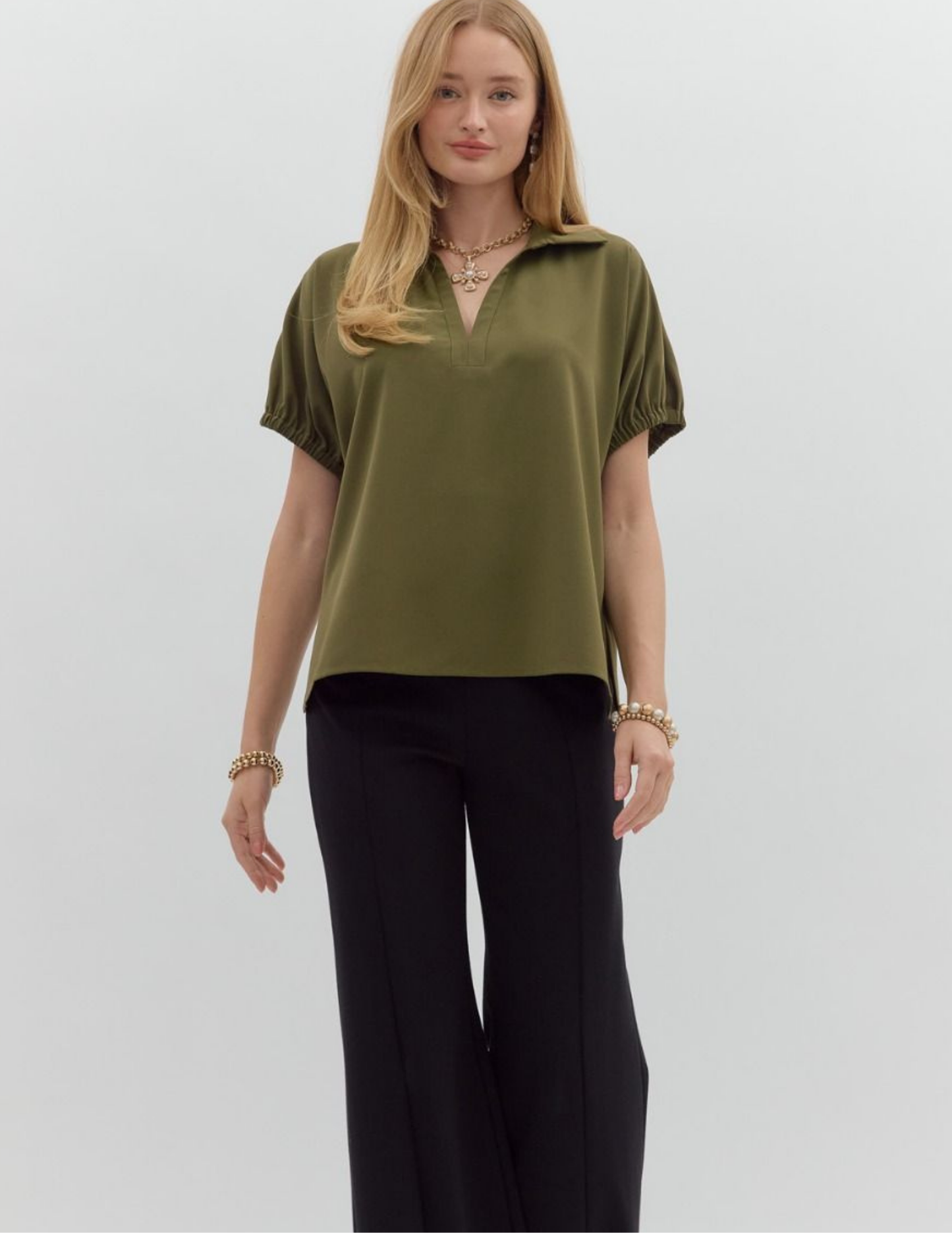 Solid Go To Tunic- Olive - Tres Chic Boutique