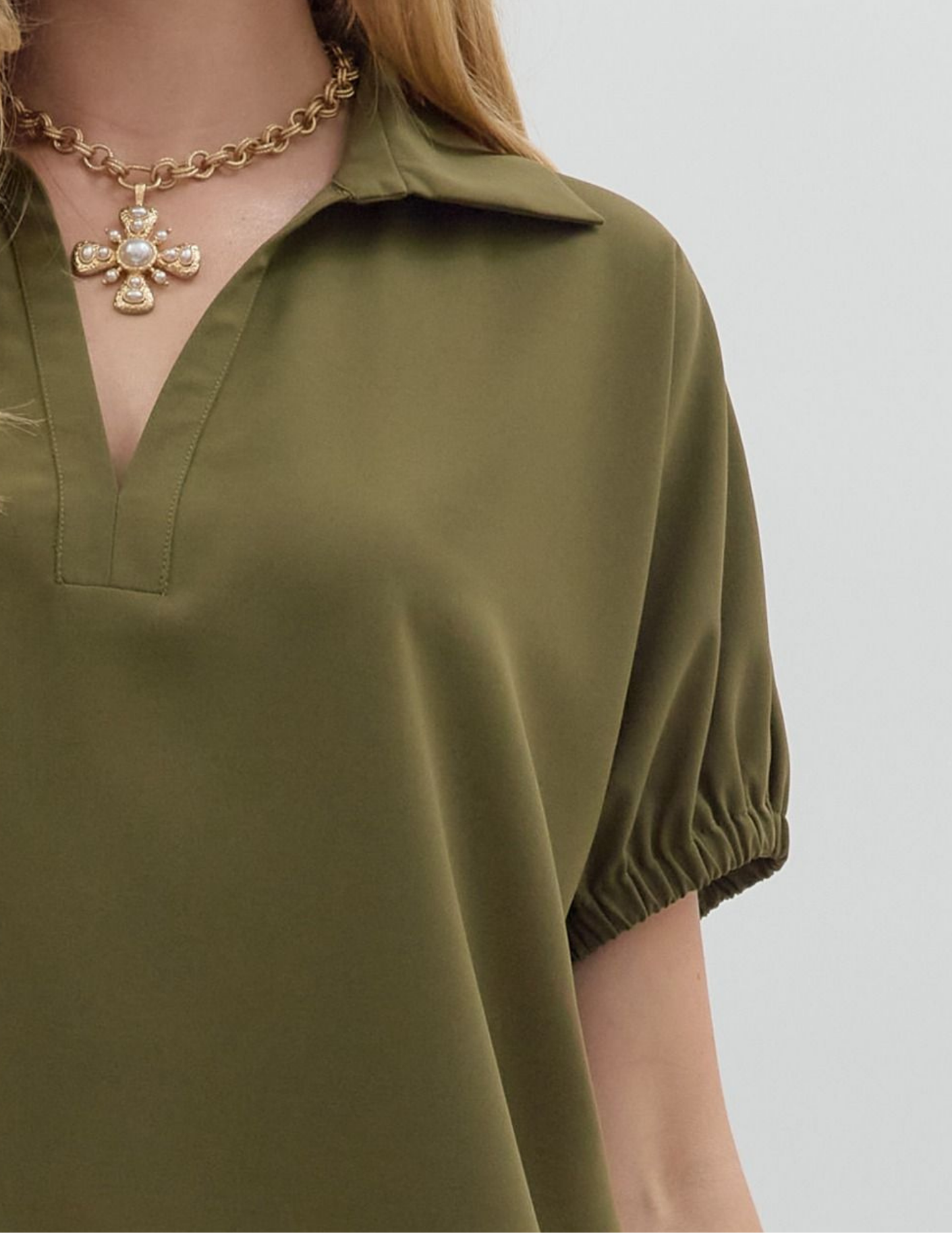 Solid Go To Tunic- Olive - Tres Chic Boutique