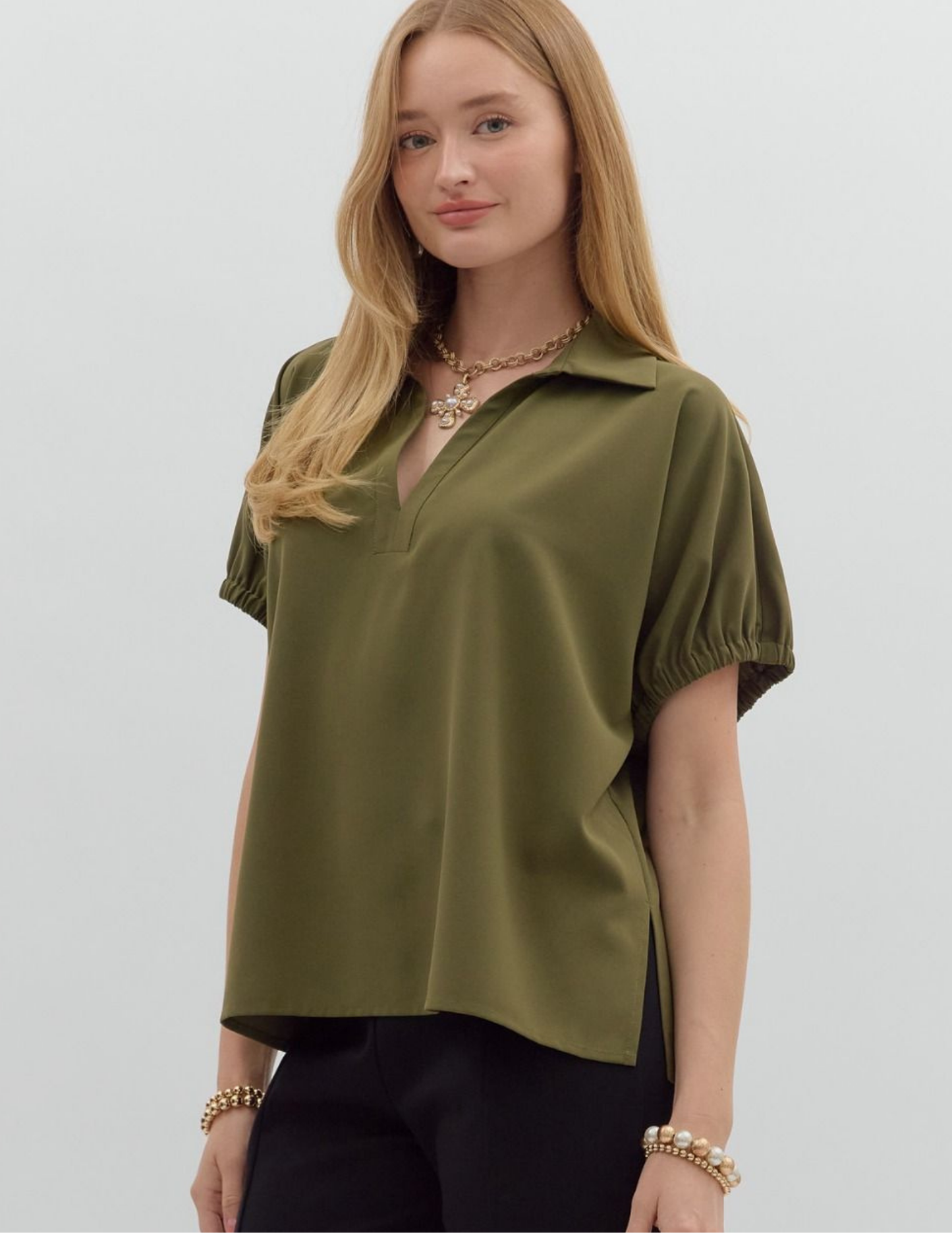 Solid Go To Tunic- Olive - Tres Chic Boutique