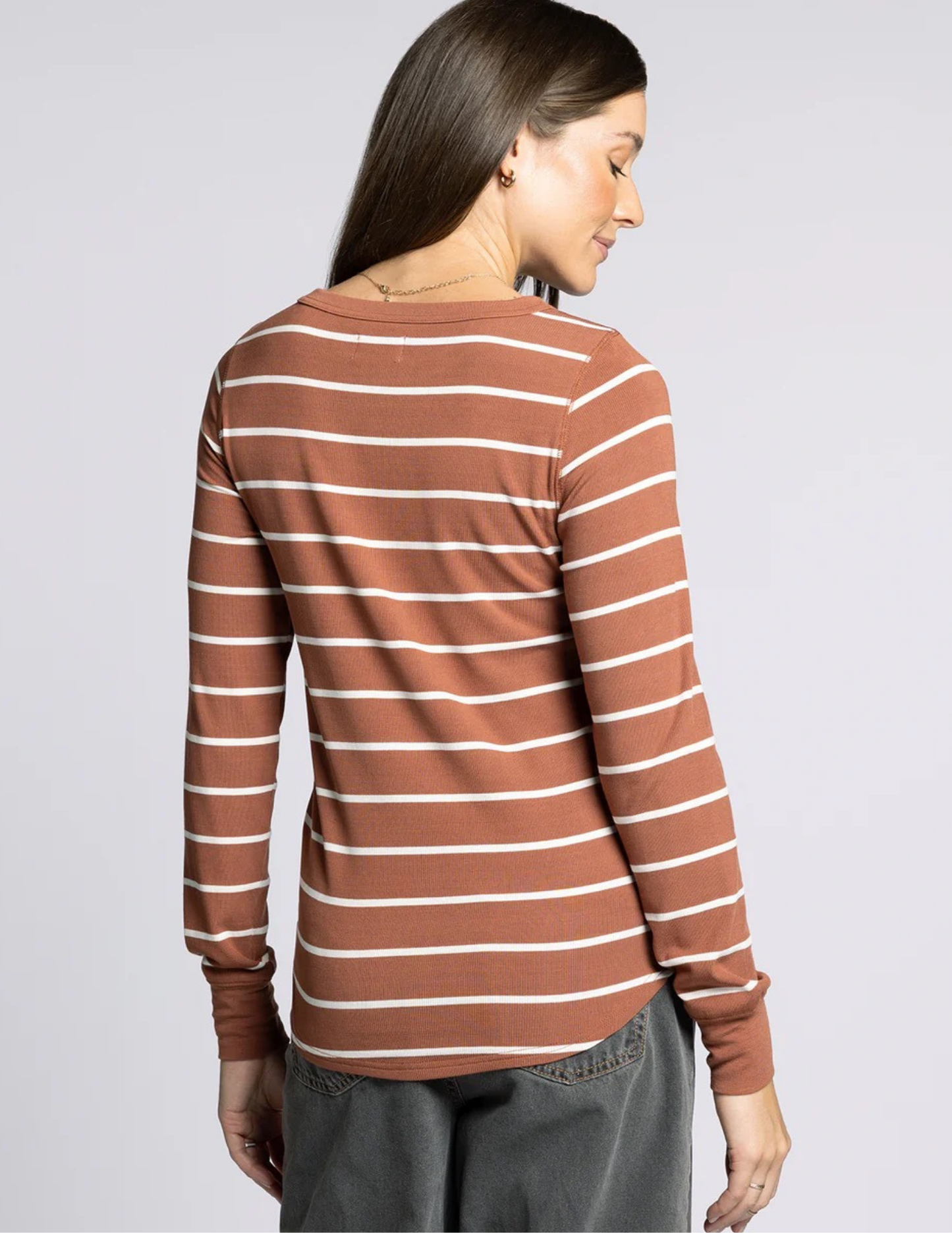 Stacy Top- Brown & White