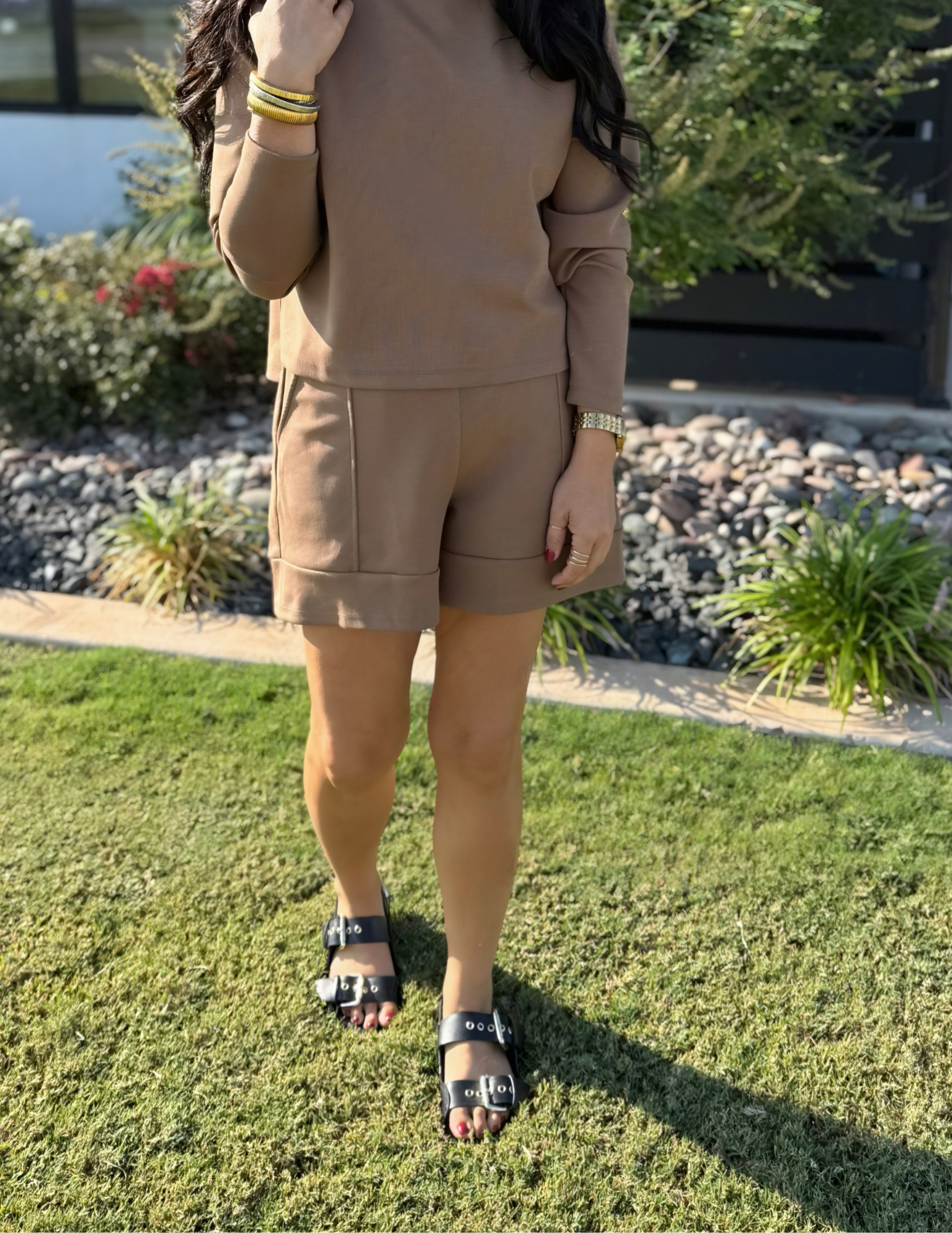 Camel Pocket Short - Tres Chic Boutique