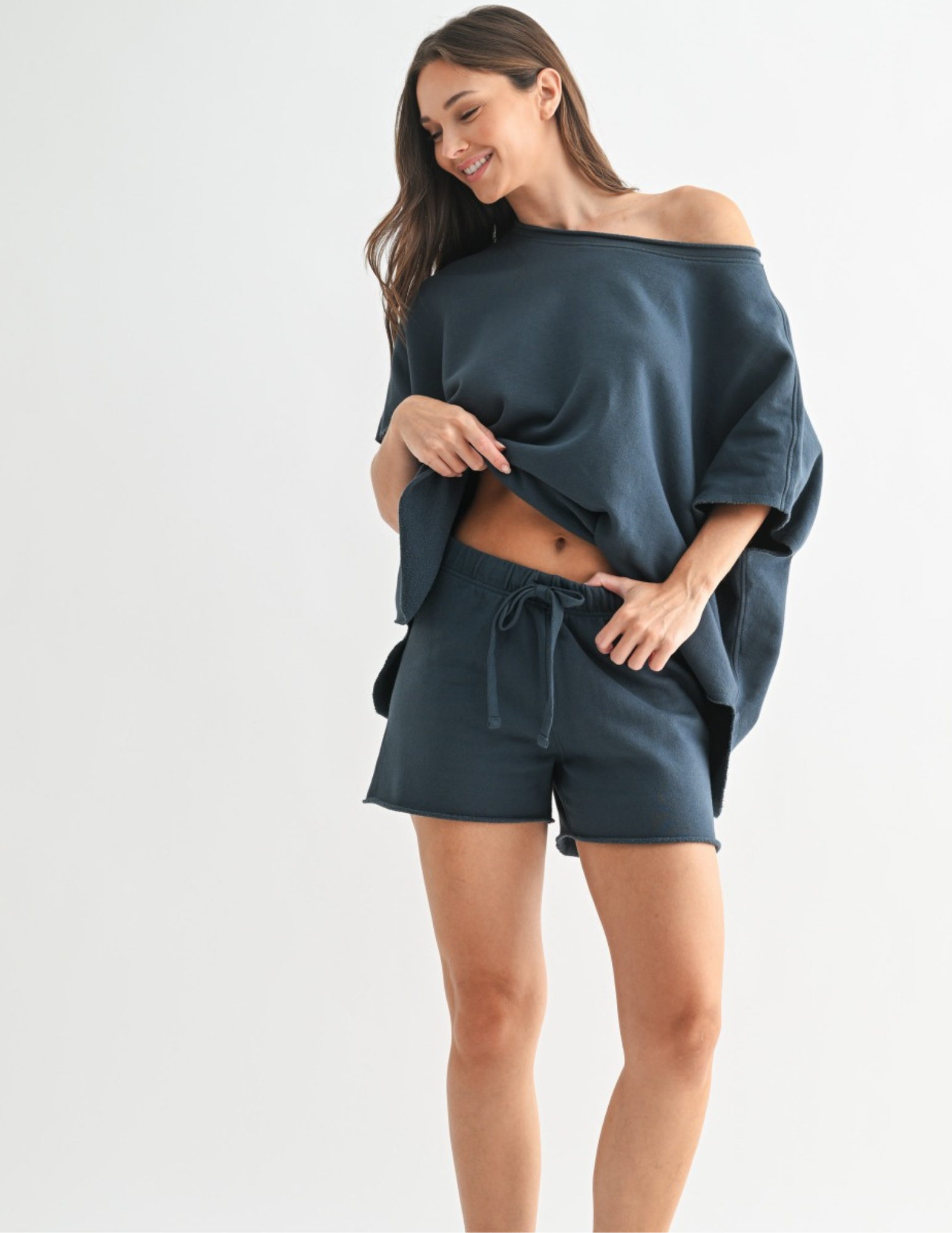 Malibu Vintage Edge Shorts - Midnight Navy - Tres Chic Boutique