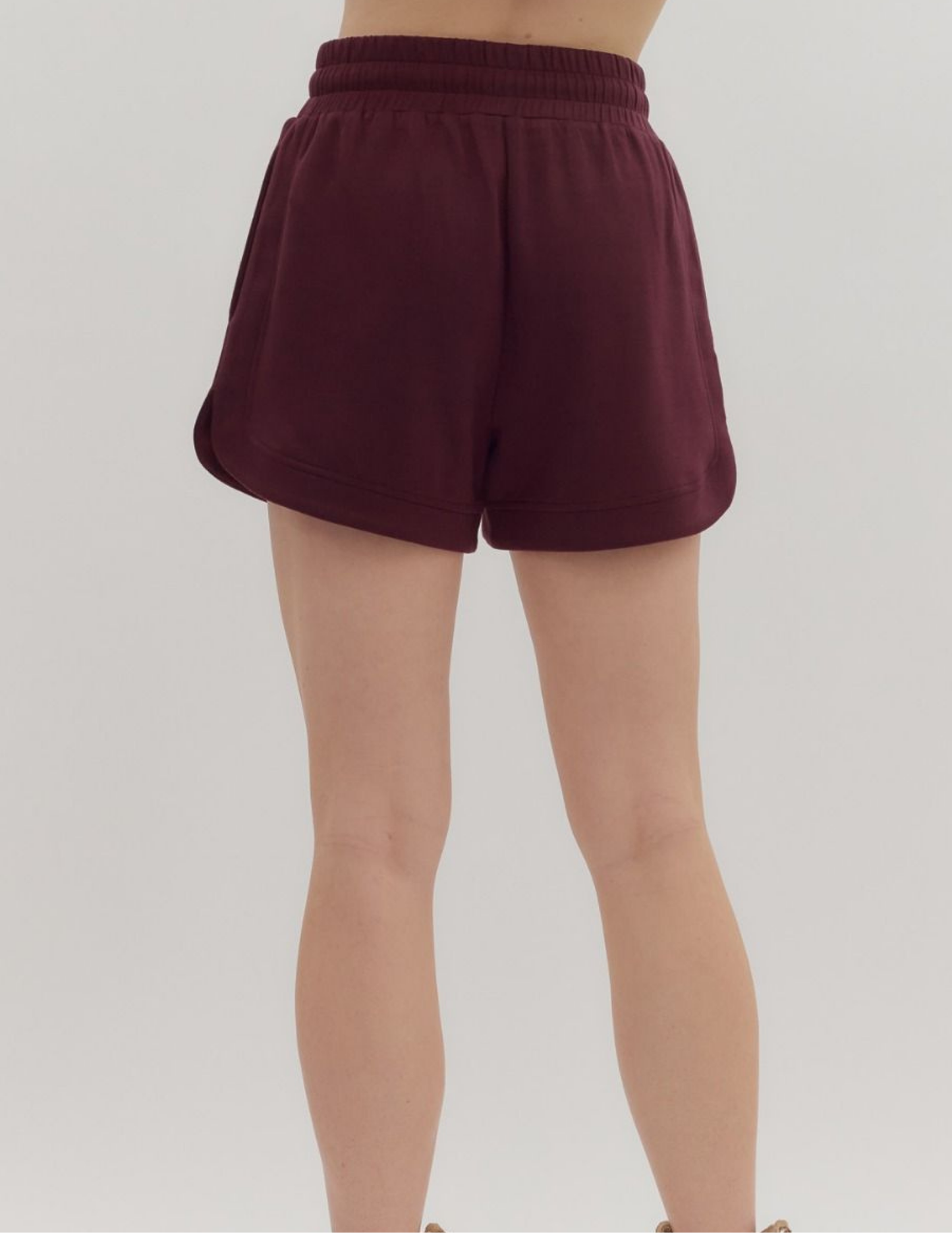 On The Go Short- Burgundy