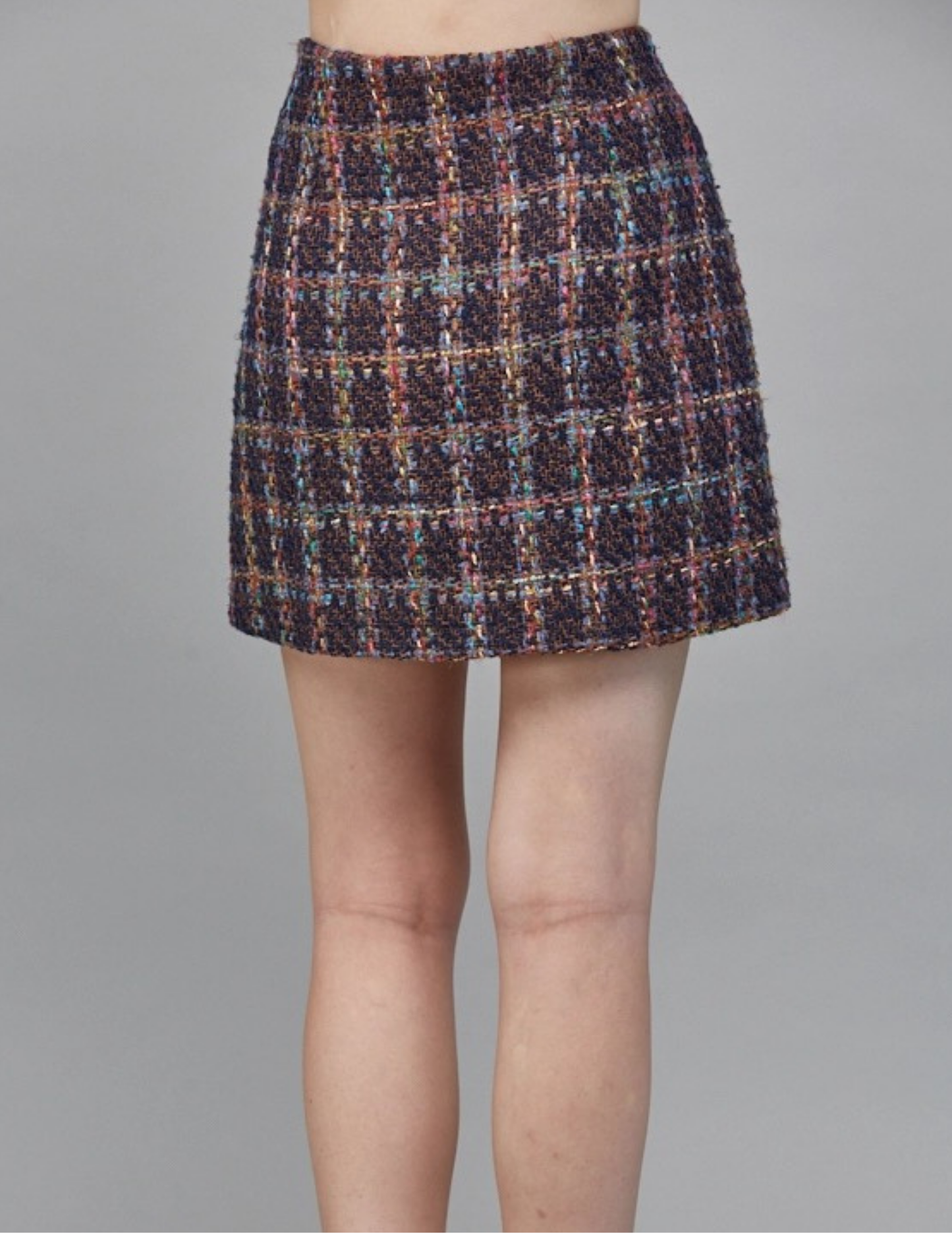 Tweed Skirt- Navy Multi
