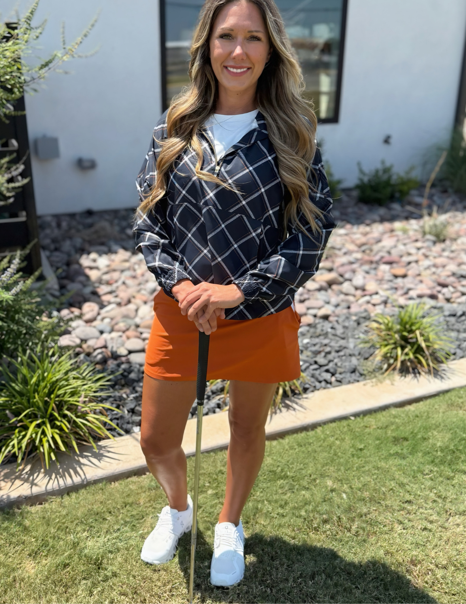 Rhone Apparel Course To Court Sport Skort- 14"- Copper Rust - Tres Chic Boutique