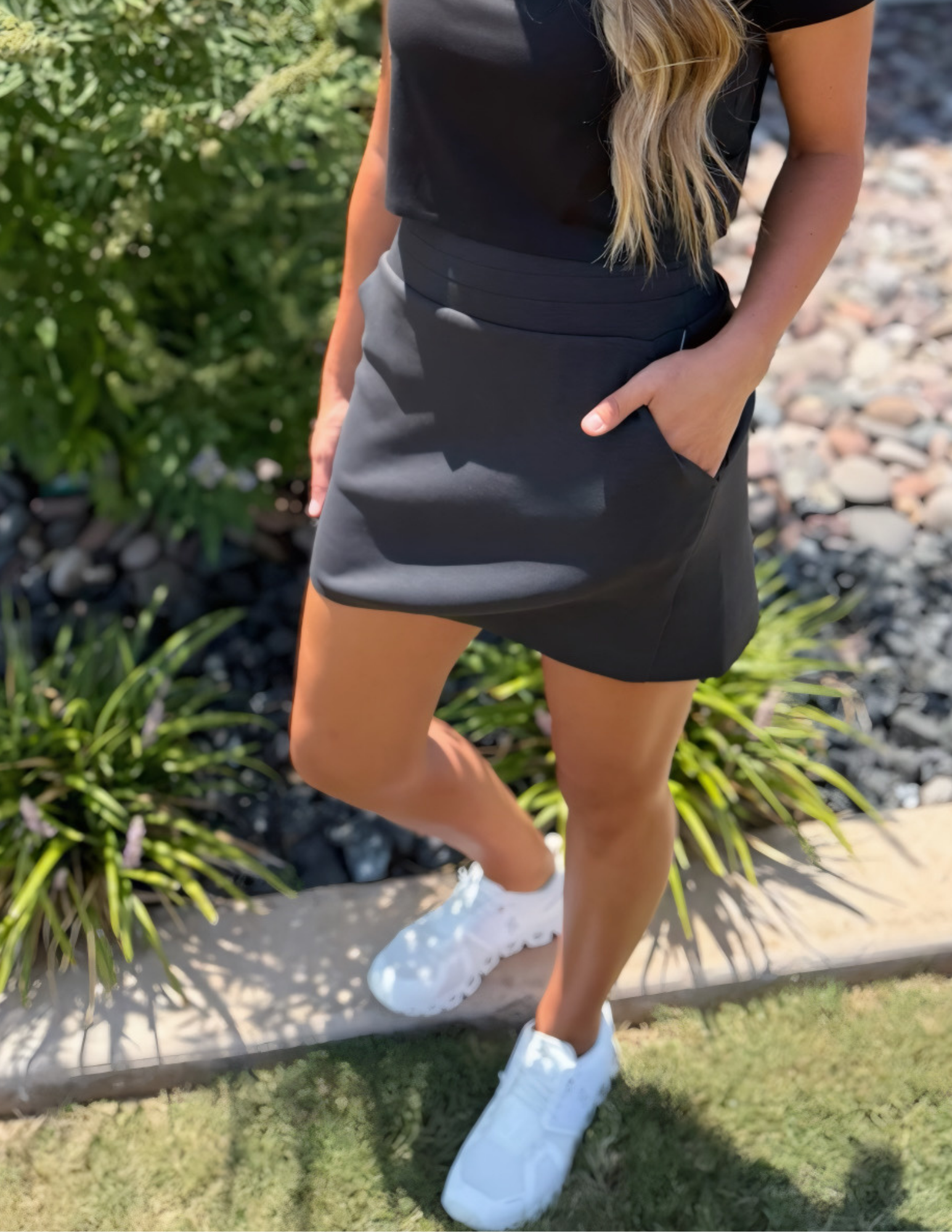 Rhone Apparel DreamGlow Skort - Black Heather - Tres Chic Boutique