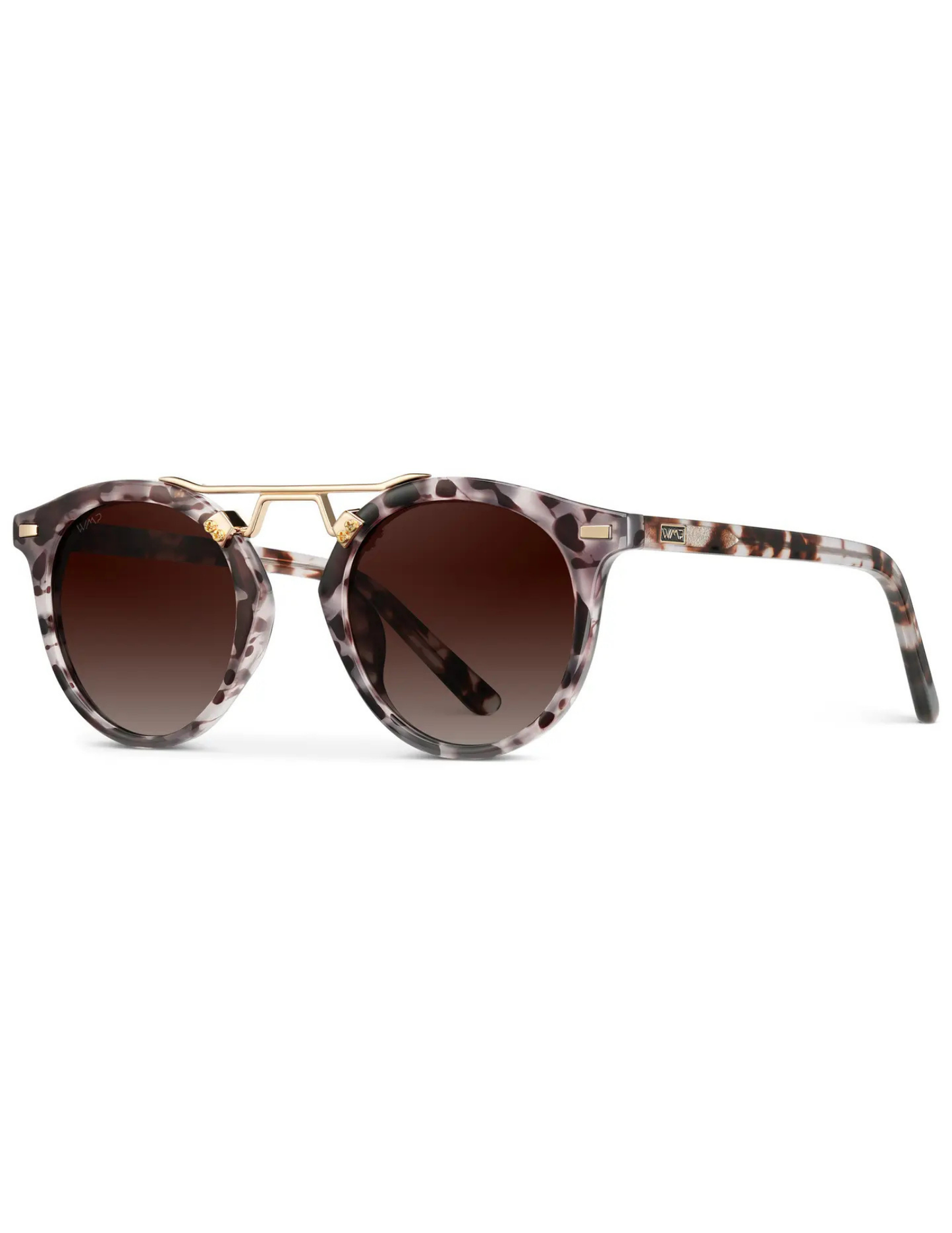 Skyler - Round Polarized Sunglasses - Beige Tortoise Frame - Tres Chic Boutique
