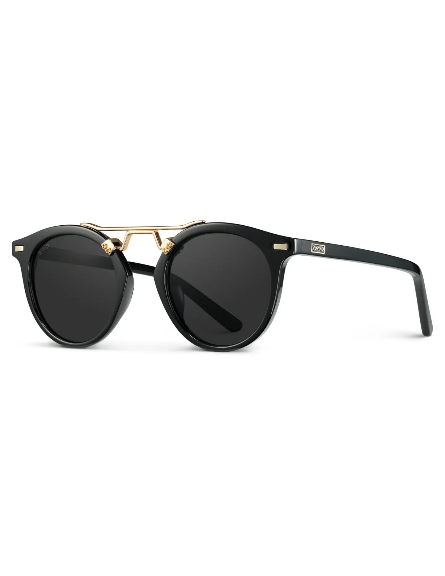 Skyler - Round Polarized Sunglasses - Black