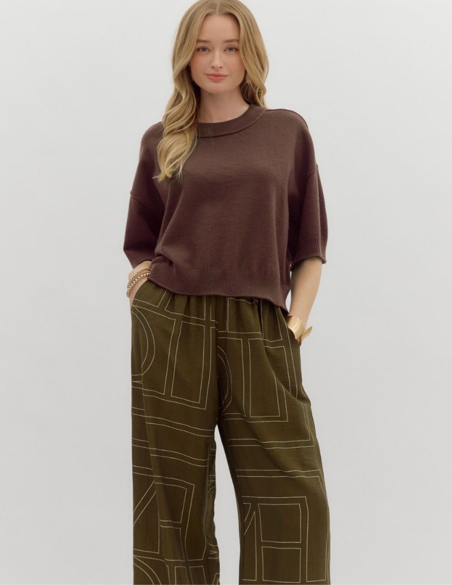 Fall Lightweight Sweater- Brown