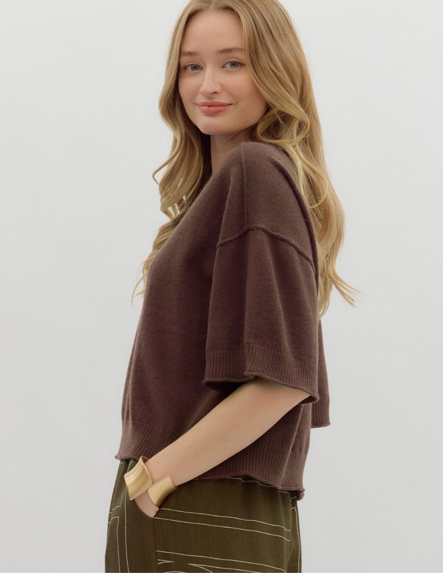 Fall Lightweight Sweater- Brown