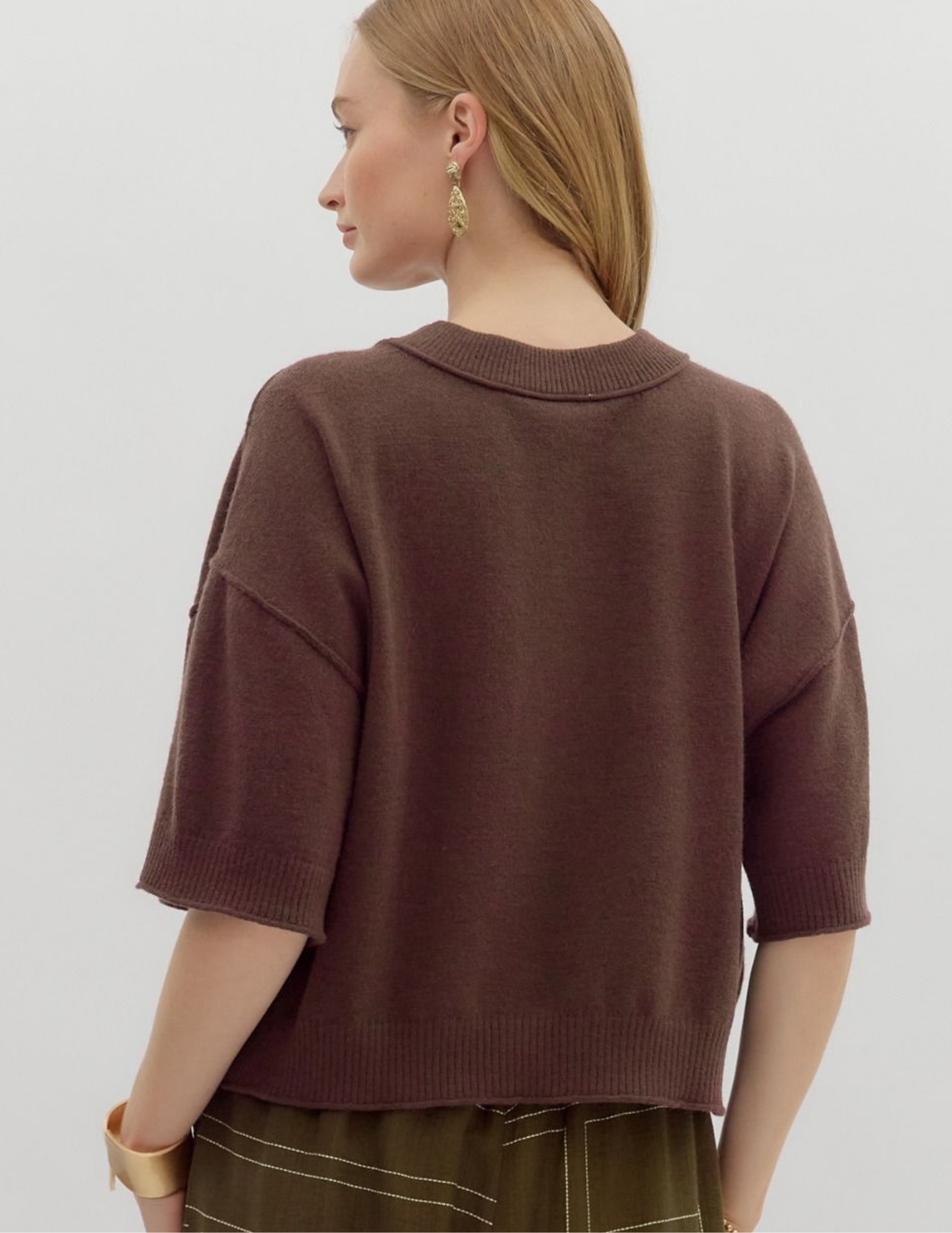 Fall Lightweight Sweater- Brown