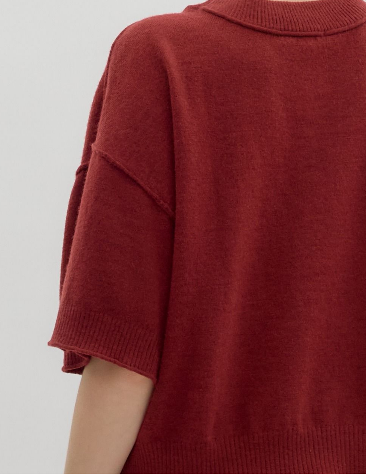 Fall Lightweight Sweater- Garnet