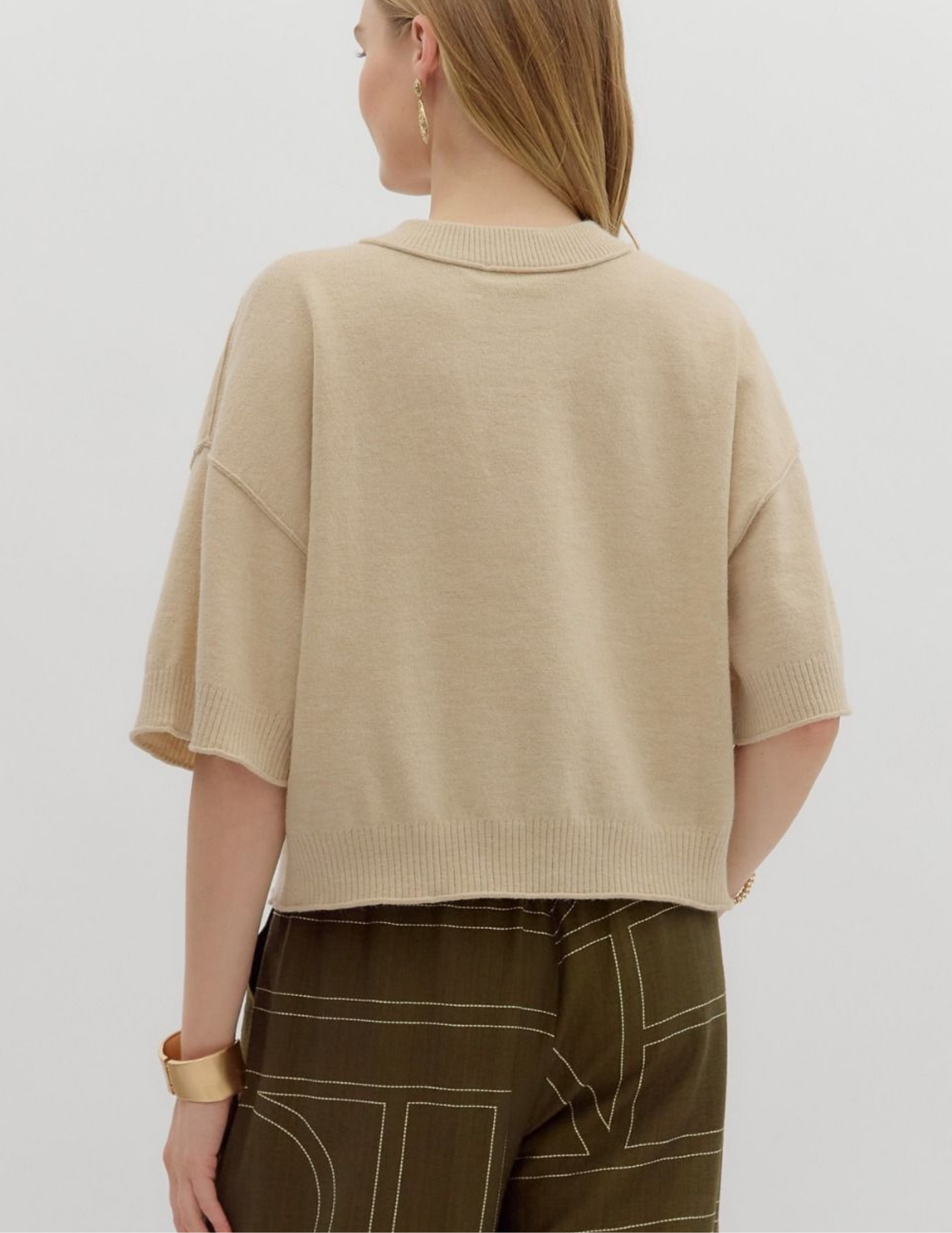 Fall Lightweight Sweater- Oatmeal - Tres Chic Boutique