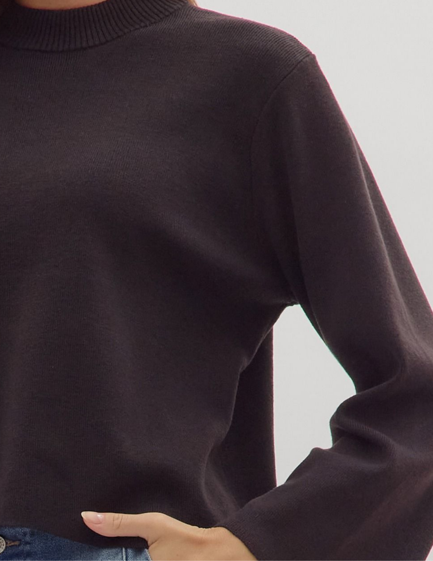 On The Go Knit Sweater- Black