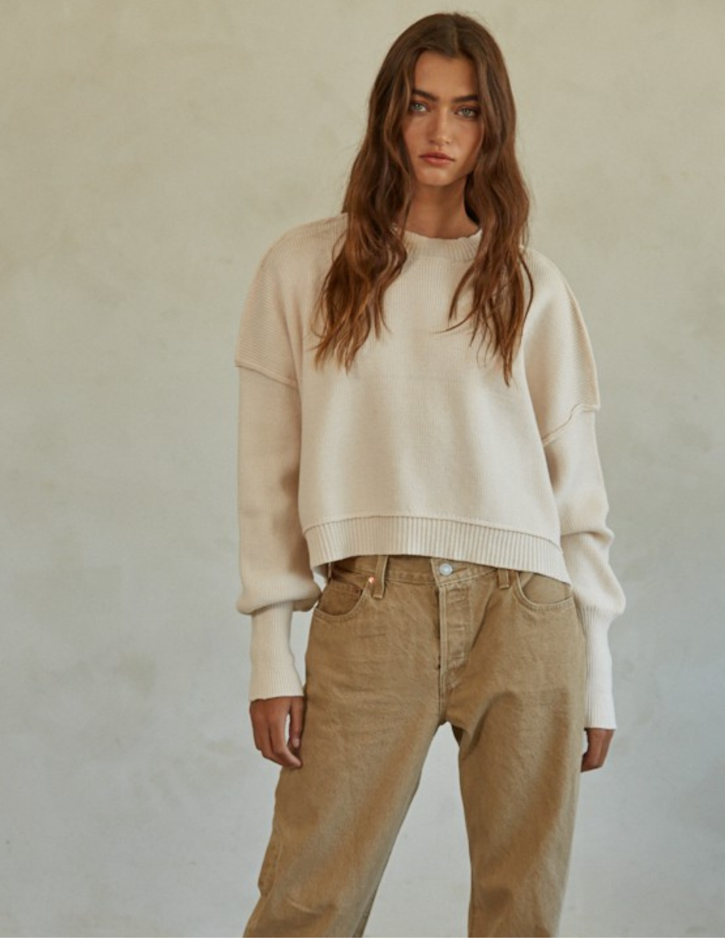 The Leda Pullover- Natural