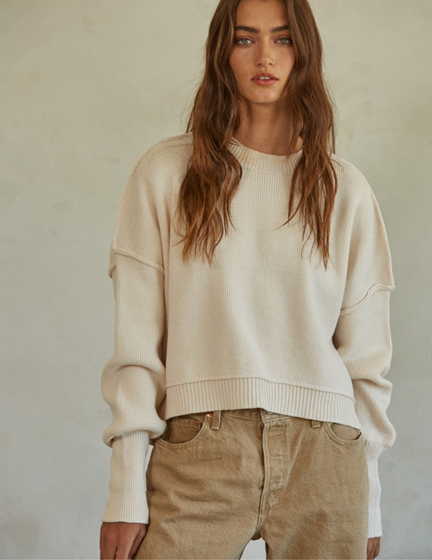 The Leda Pullover- Natural