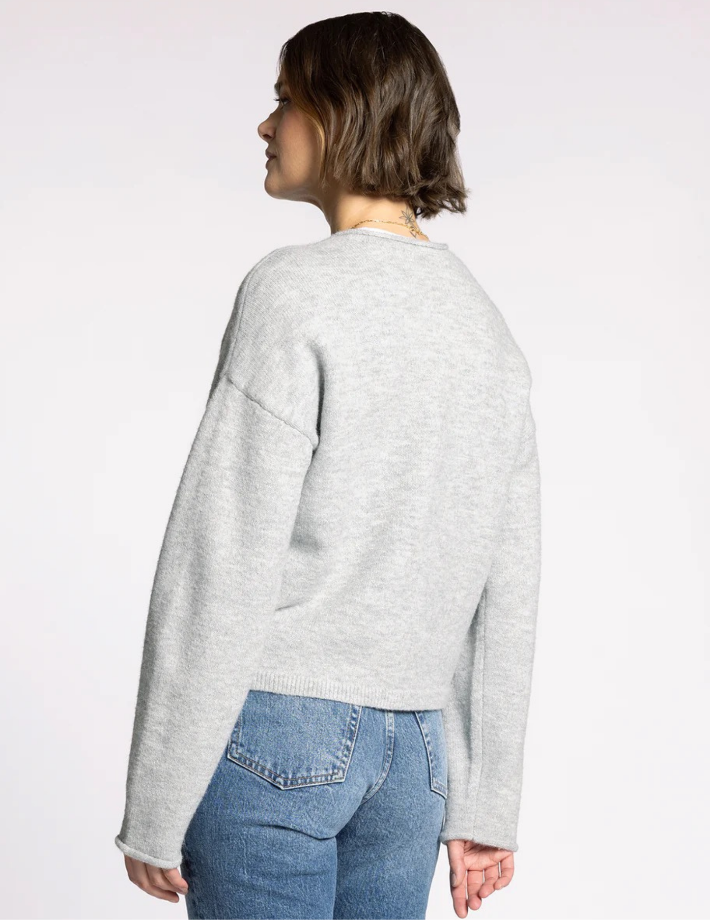 Dover Cardigan- Light Heather Grey