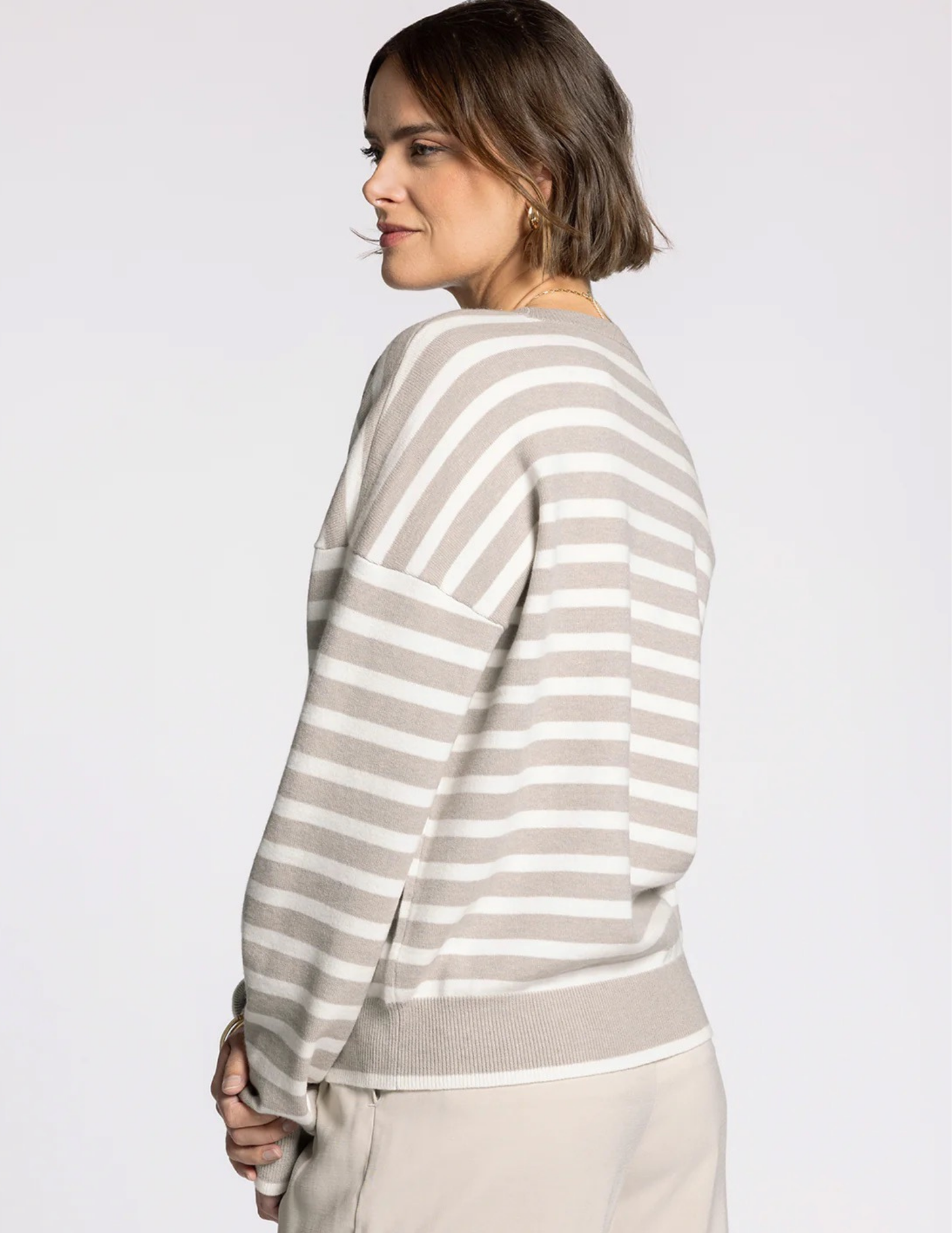 Preston Sweater- Ivory Taupe